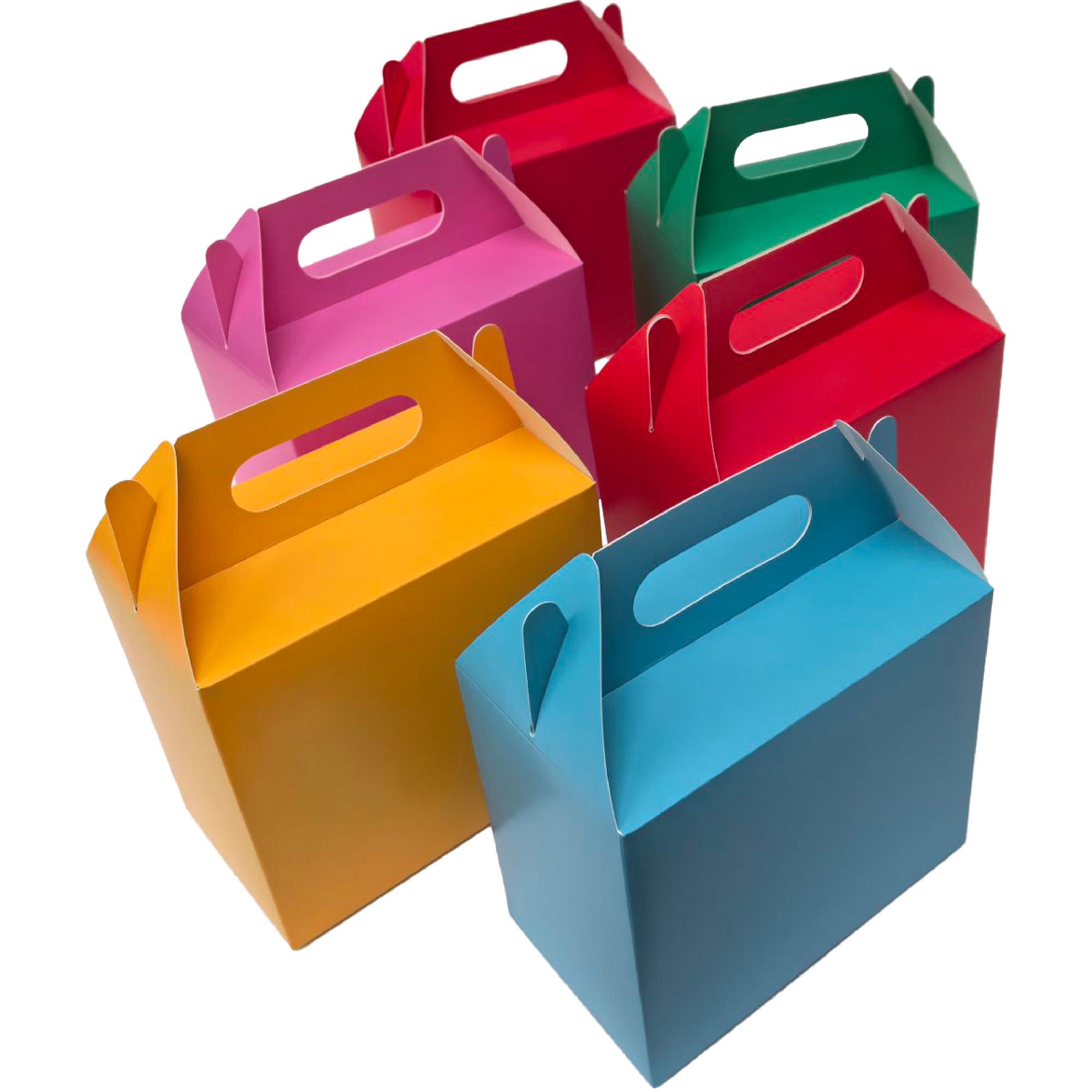 Sainsbury's Home Pack of 6 Rainbow Coloured Party Treat Boxes