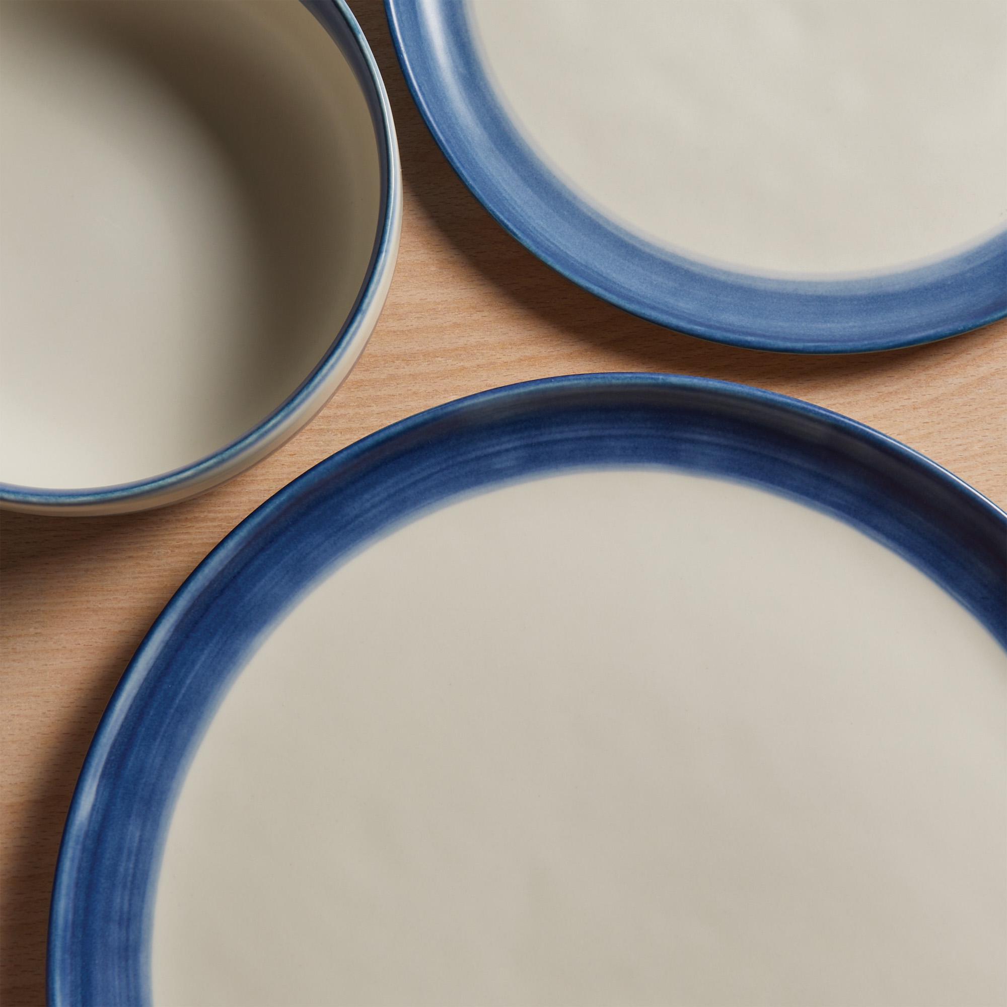 Habitat Artisan Stripe Stoneware Side Plate - Blue thumbnail 2