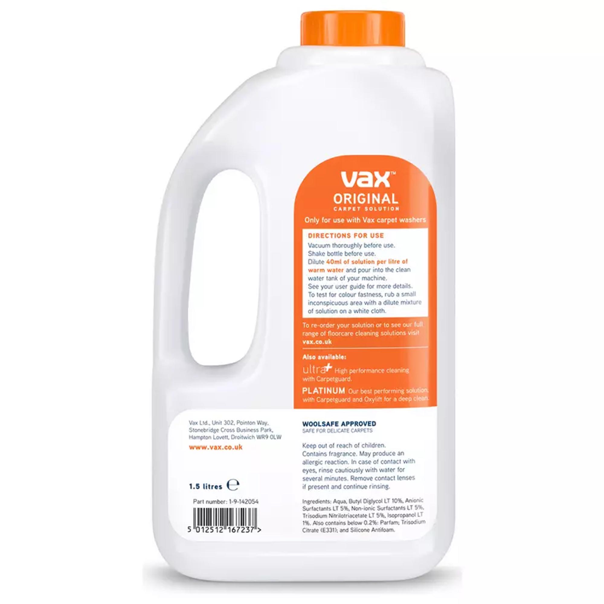 Vax Original Pet 1.5L Carpet Cleaning Solution thumbnail 3