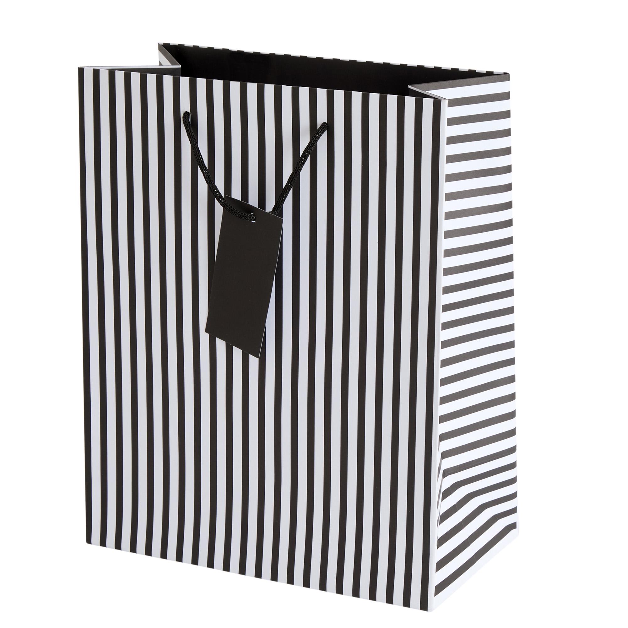 Sainsbury's Home Black & White Stripe L Bag