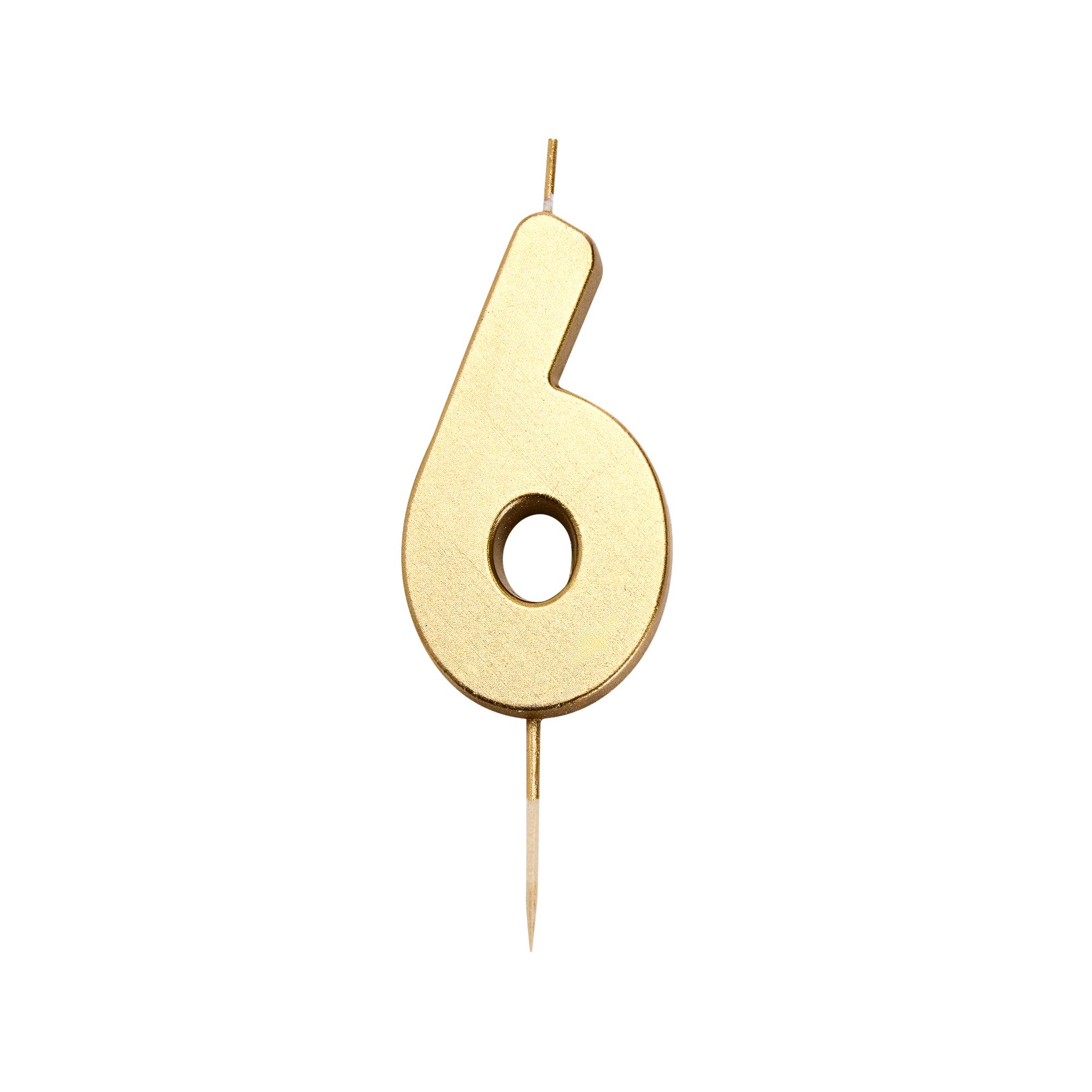 Sainsbury's Home Gold Number Candle Age 6