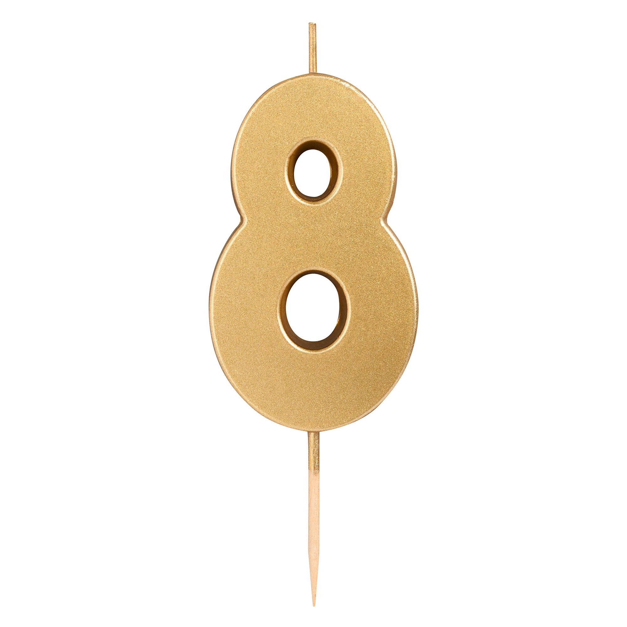 Sainsbury's Home Gold Number Candle Age 8
