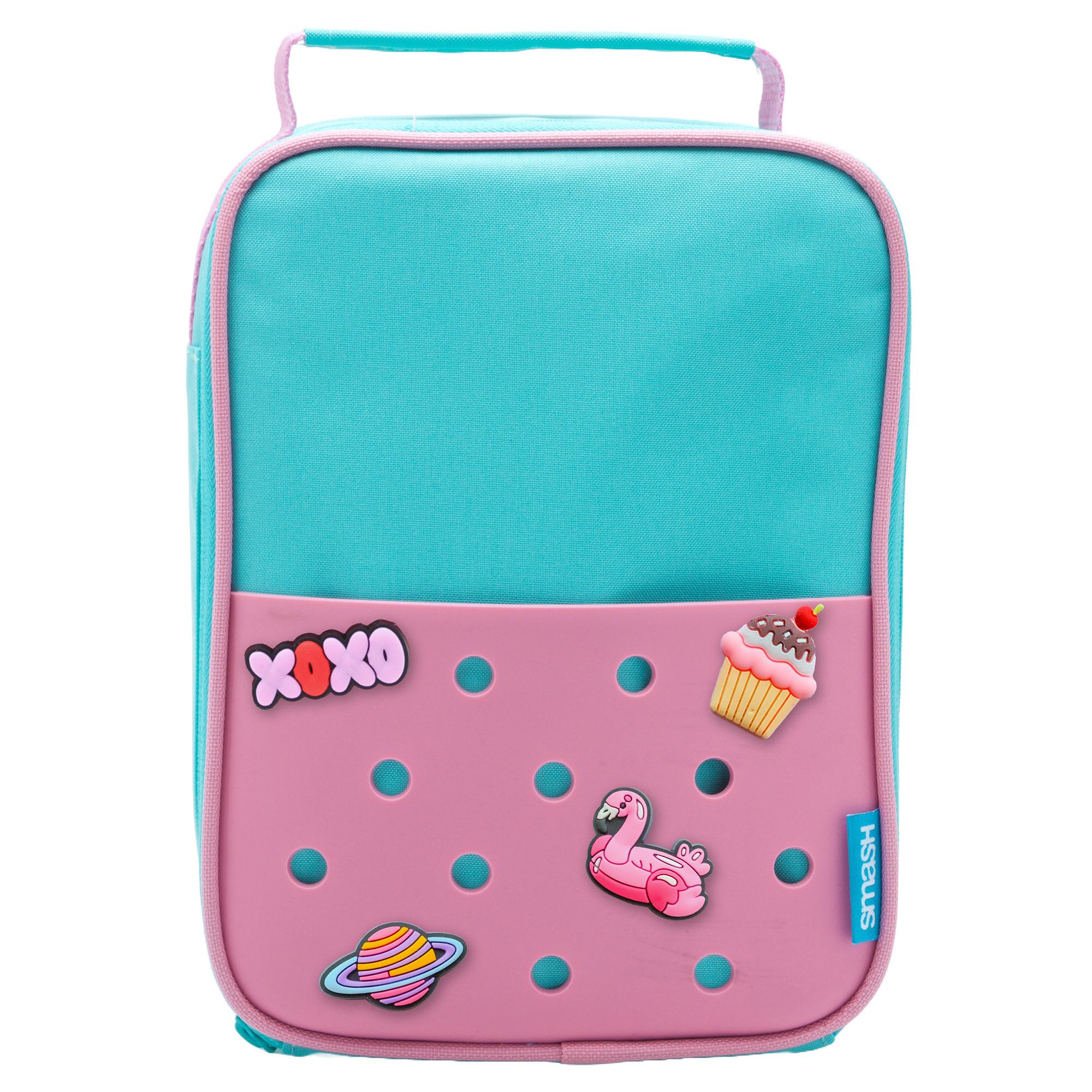 Smash Pink & Turquoise Charm Lunch Bag