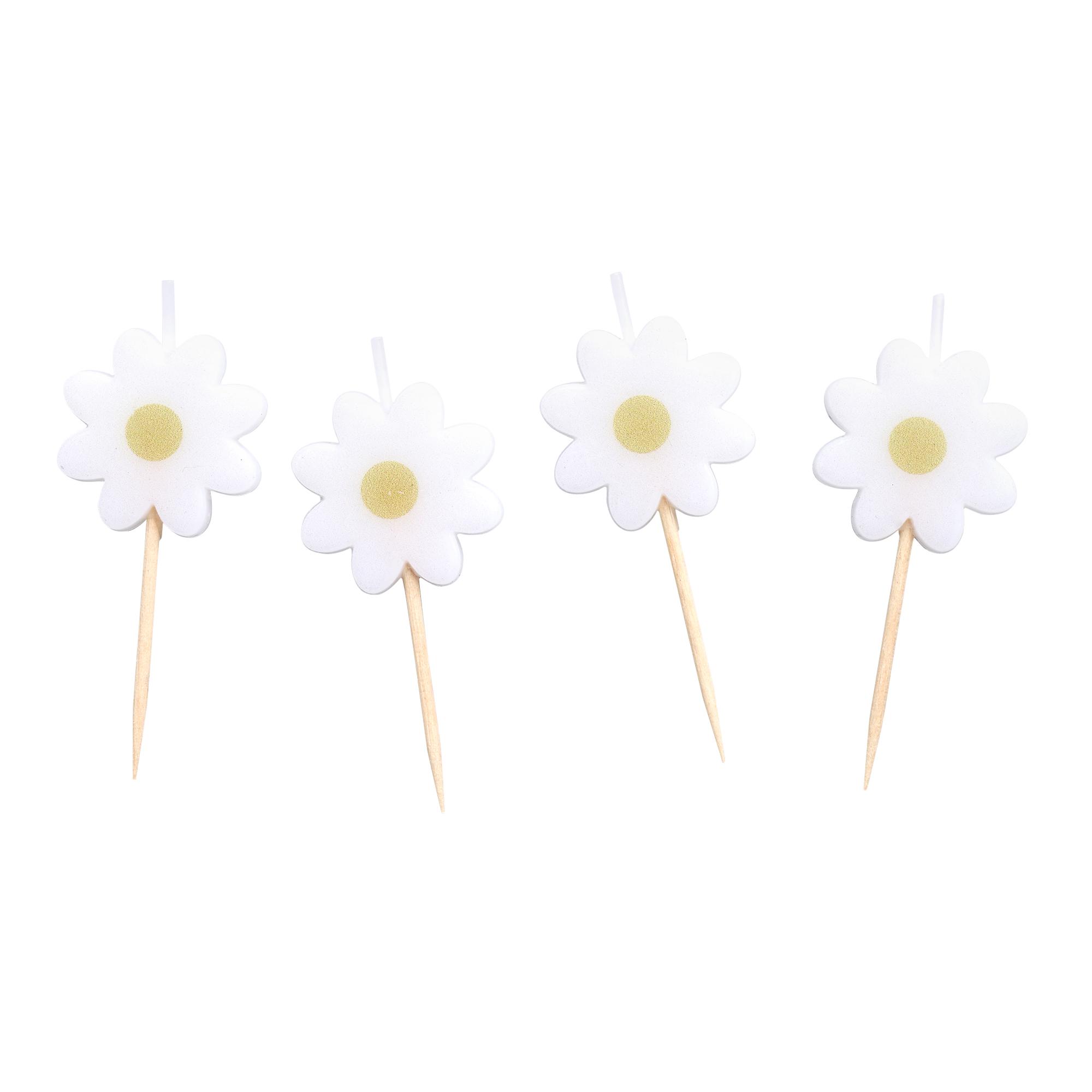 Sainsbury's Home Pack of 4 Daisy Icon Candles