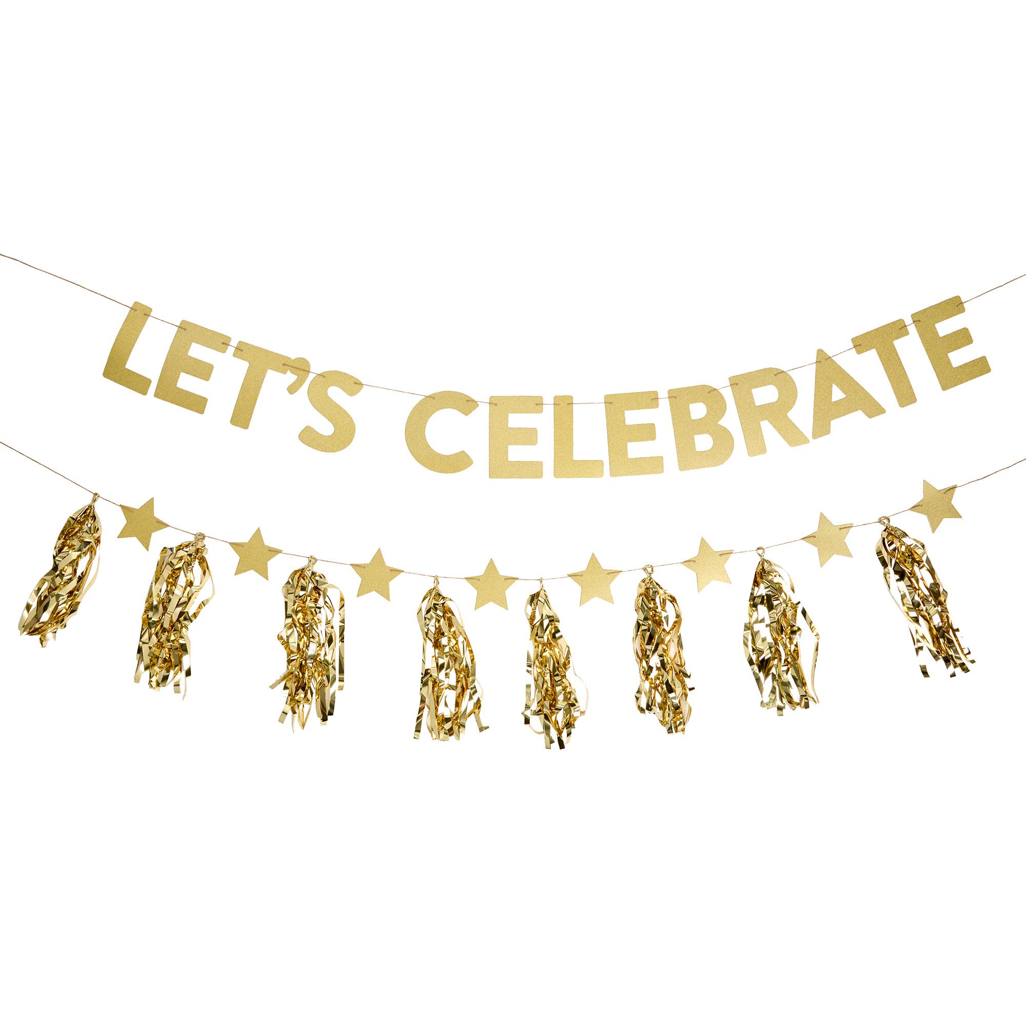 Sainsbury's Home Let's Celebrate Bunting Gold