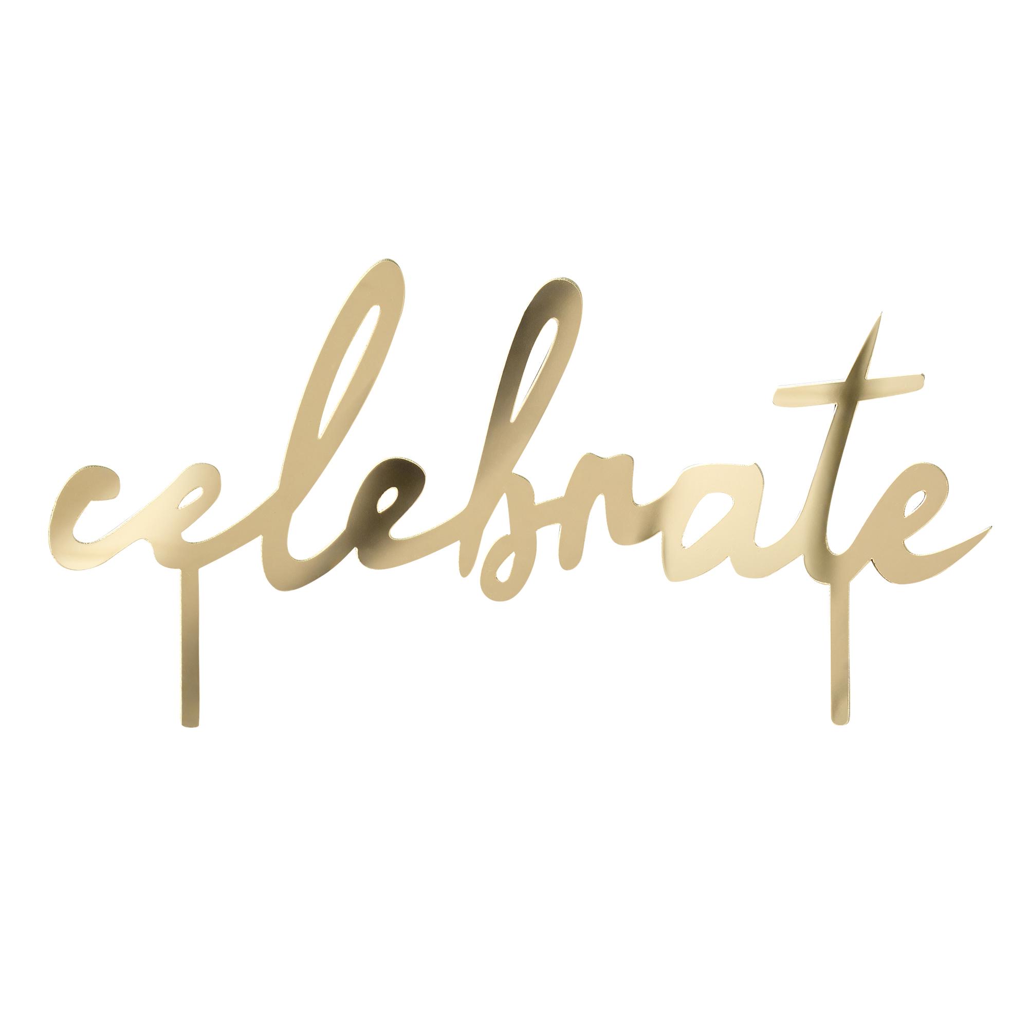 Sainsbury's Home Celebrate Metallic Acrylic Cake Topper