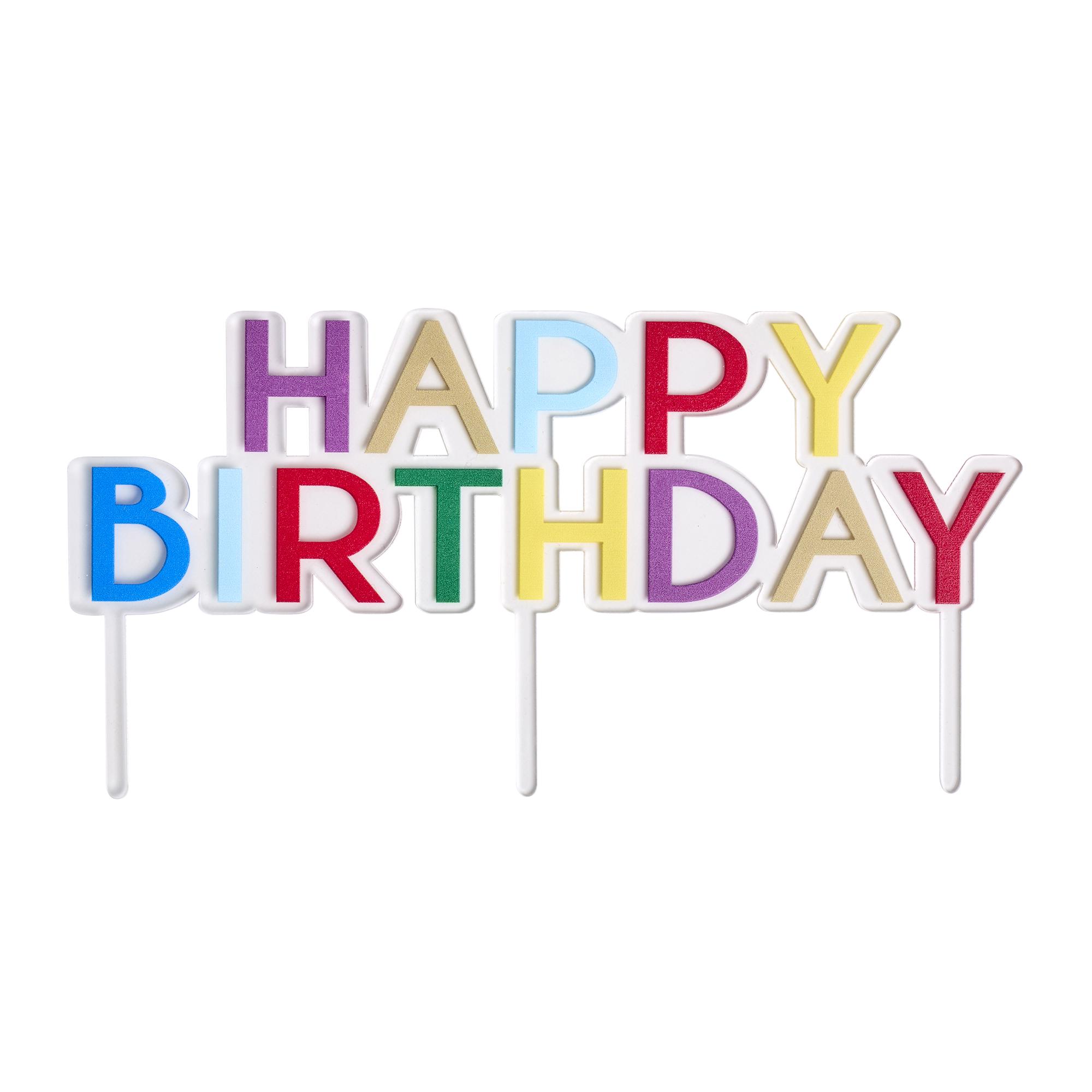 Sainsbury's Home Celebrate Metallic Acrylic Cake Topper