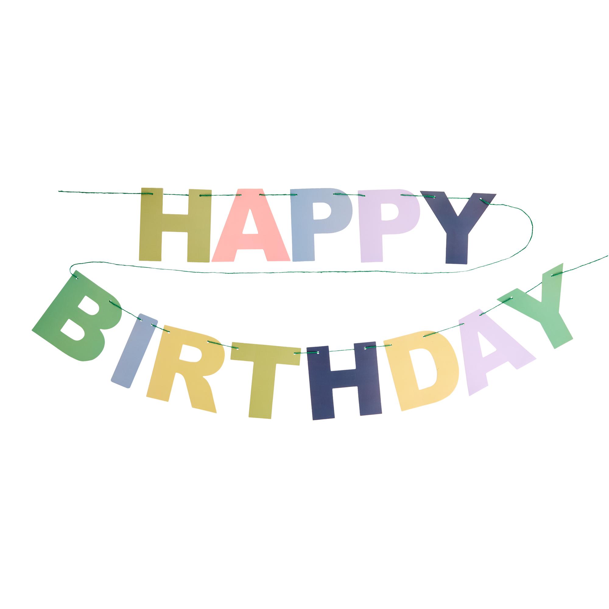 Sainsbury's Home Multicoloured Happy Birthday Cardboard Bunting