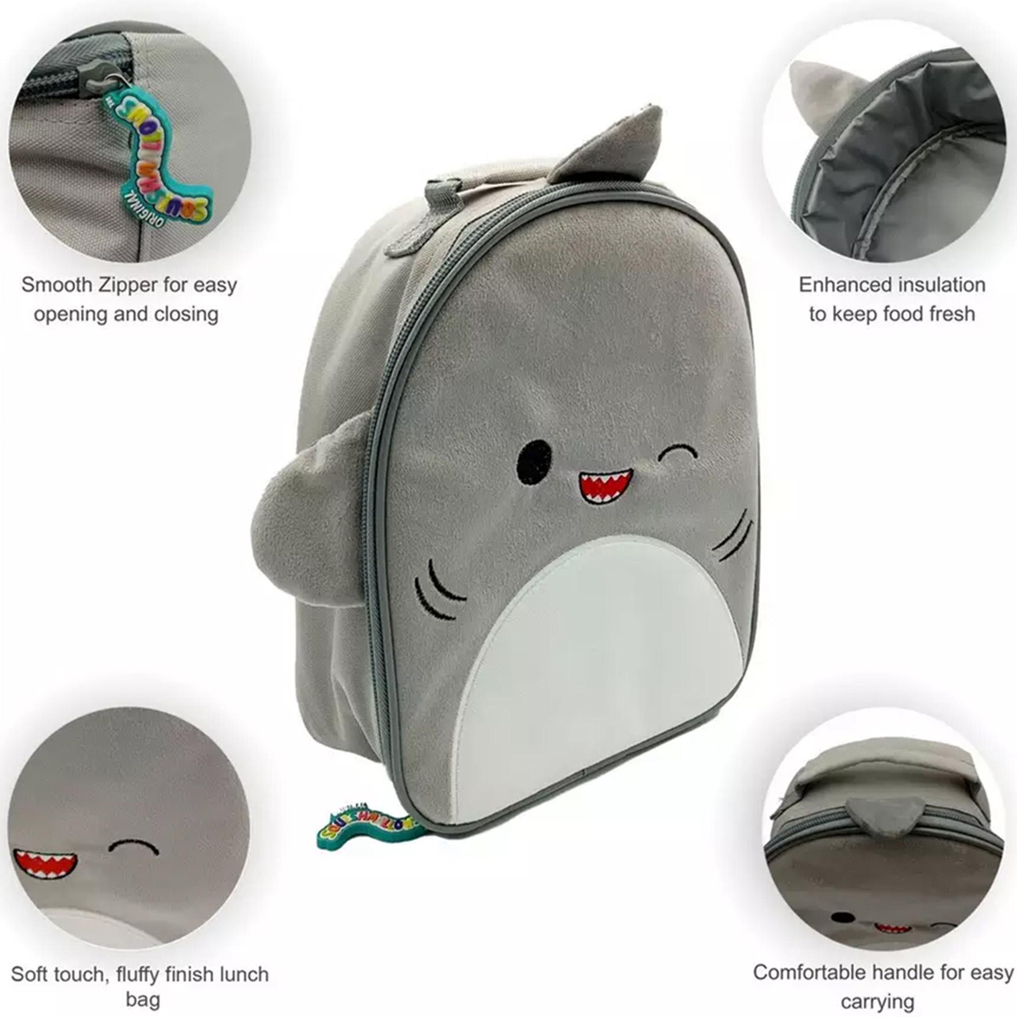 Hox Squishmallows Gordon The Shark Furry Lunch Bag thumbnail 2