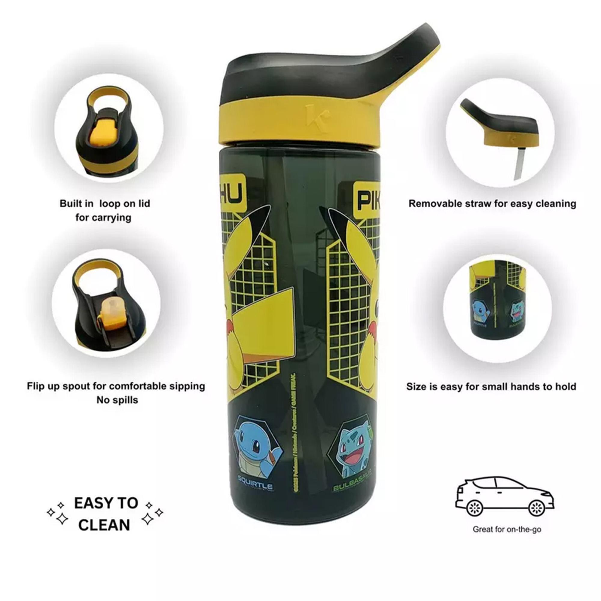 Hox Pokémon Pikachu Black Sipper Water Bottle - 600ml thumbnail 3