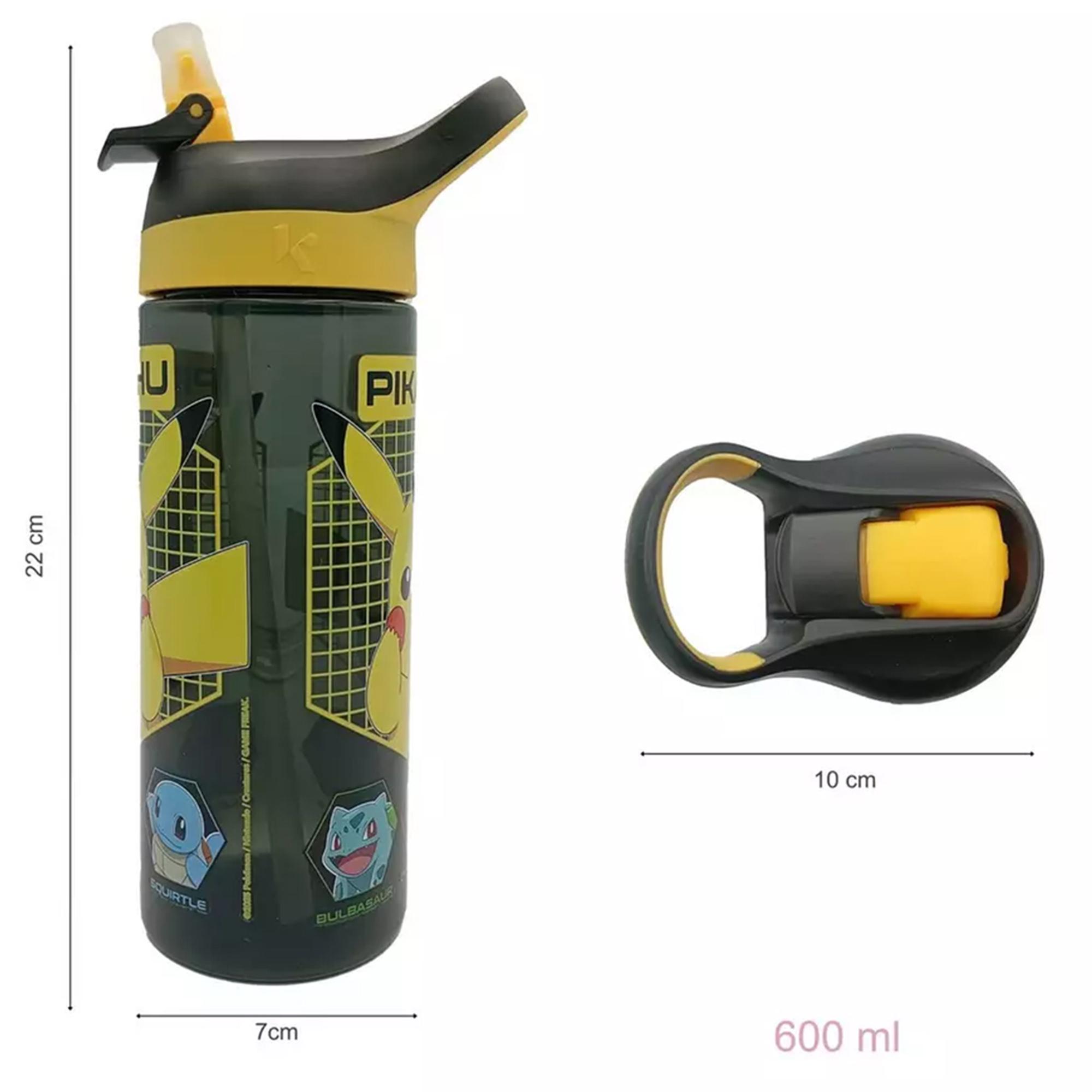Hox Pokémon Pikachu Black Sipper Water Bottle - 600ml thumbnail 5