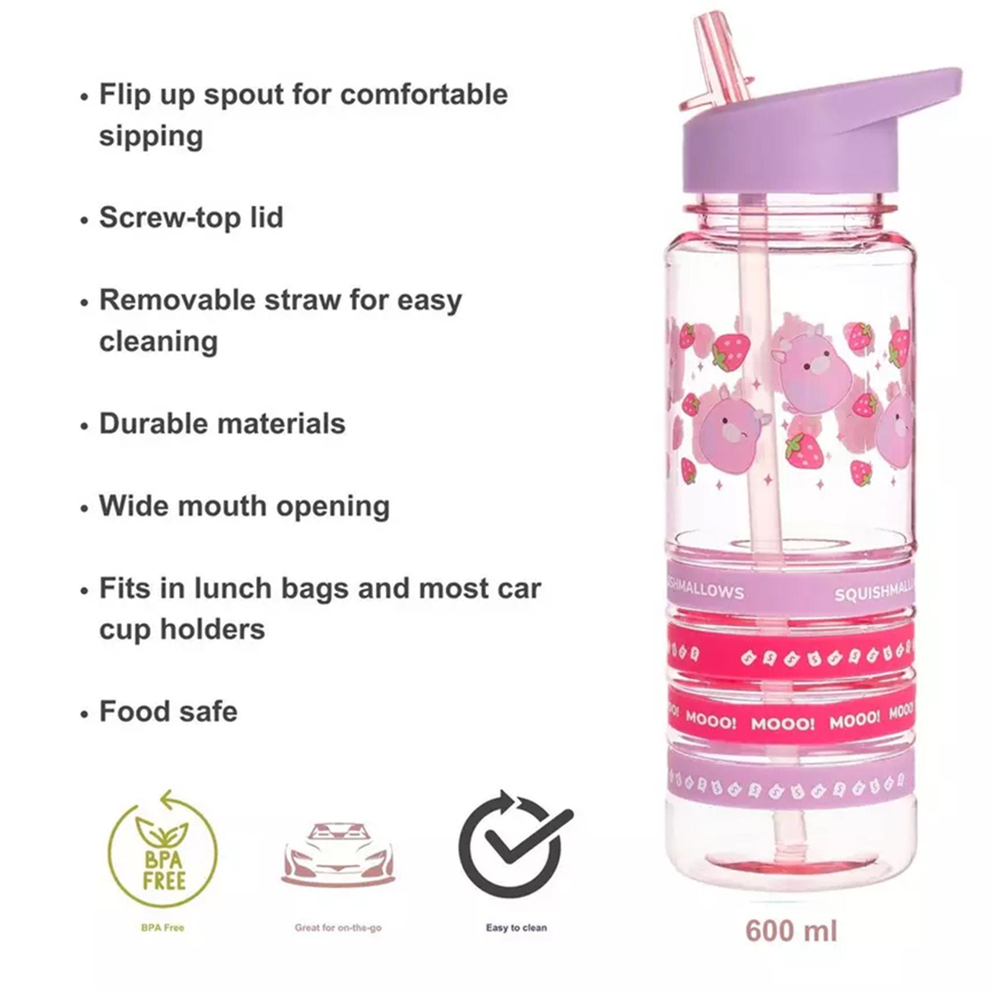 Hox Squishmallows Patty The Cow Sipper Water Bottle - 580ml thumbnail 2