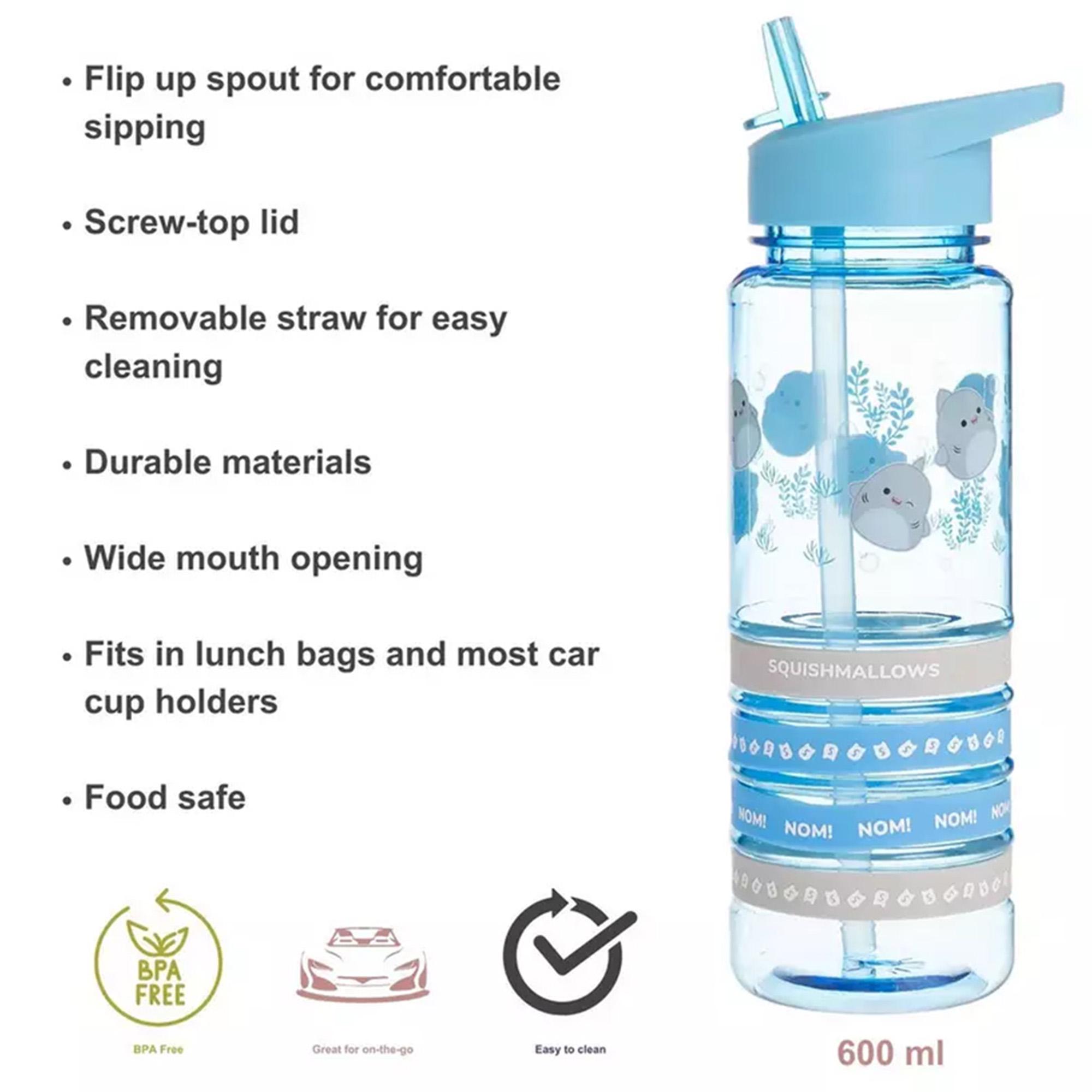 Hox Squishmallows Gordon The Shark Sipper Water Bottle - 580ml thumbnail 2
