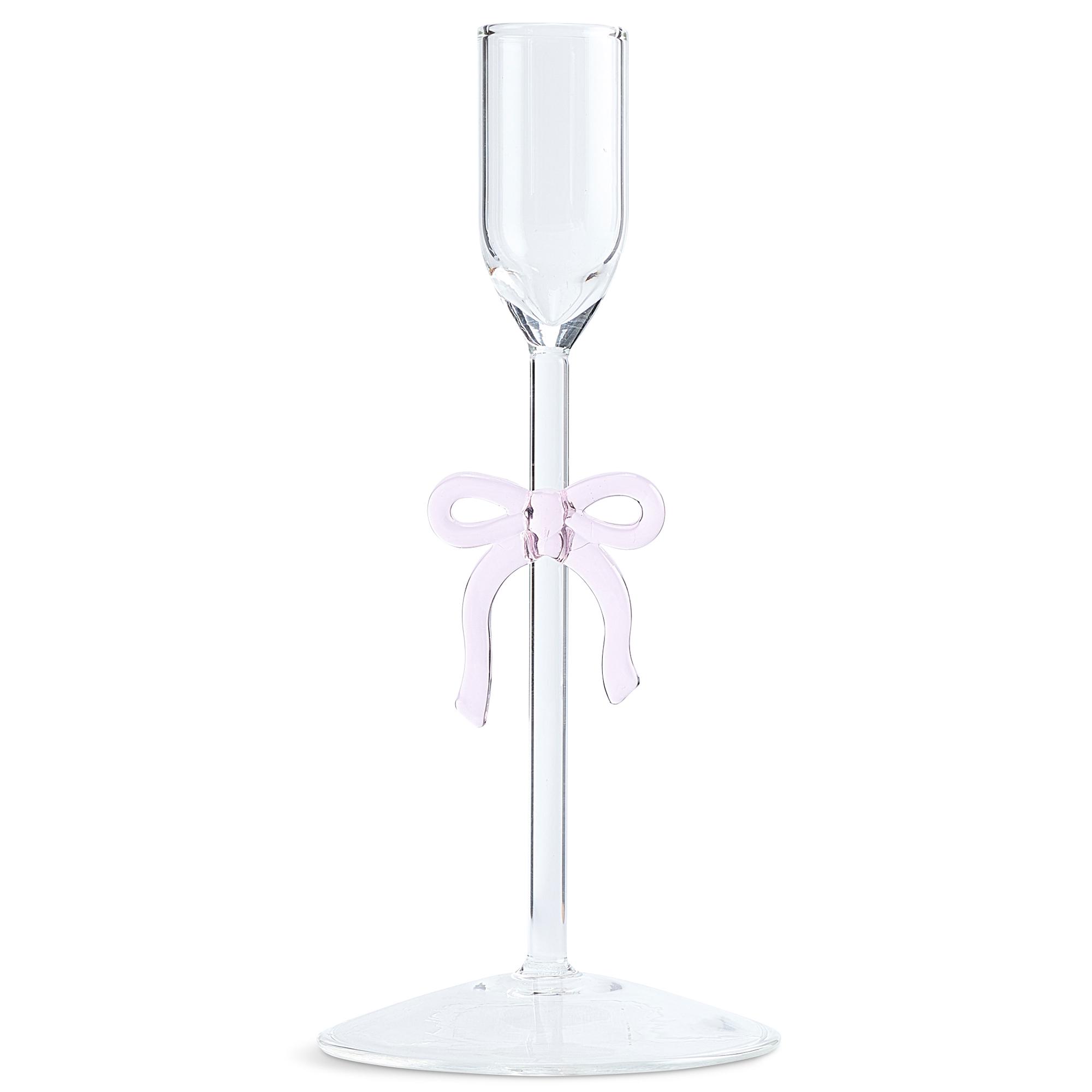 Habitat Glass Bow Taper Candle Holder