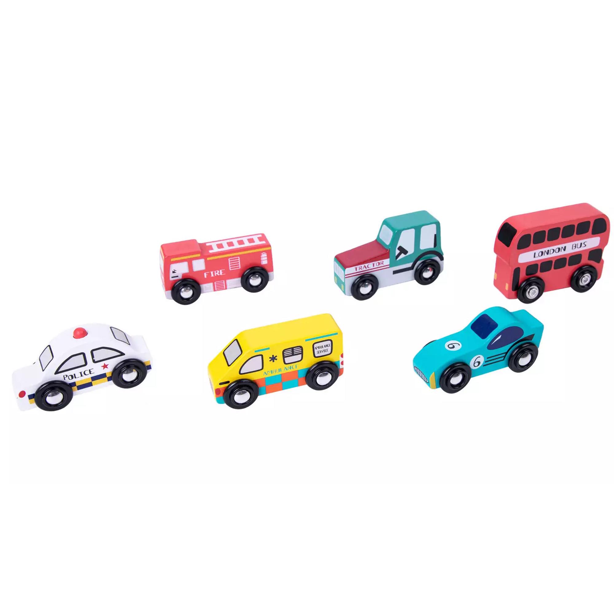 Chad Valley Pack of 6 Wooden Vehicles thumbnail 2