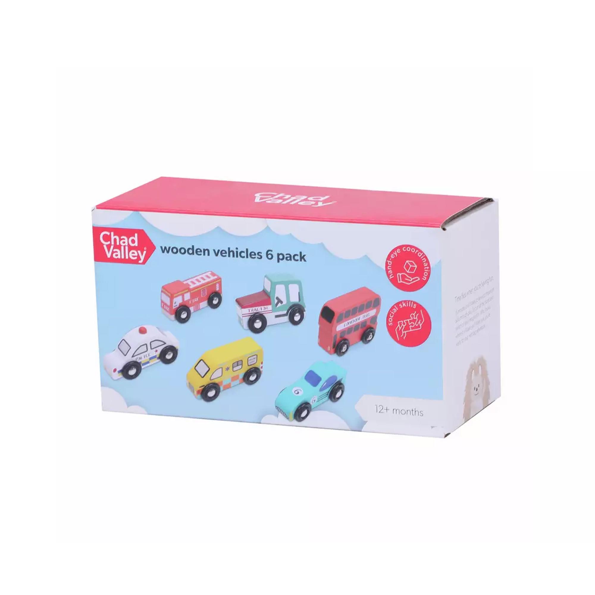 Chad Valley Pack of 6 Wooden Vehicles thumbnail 4