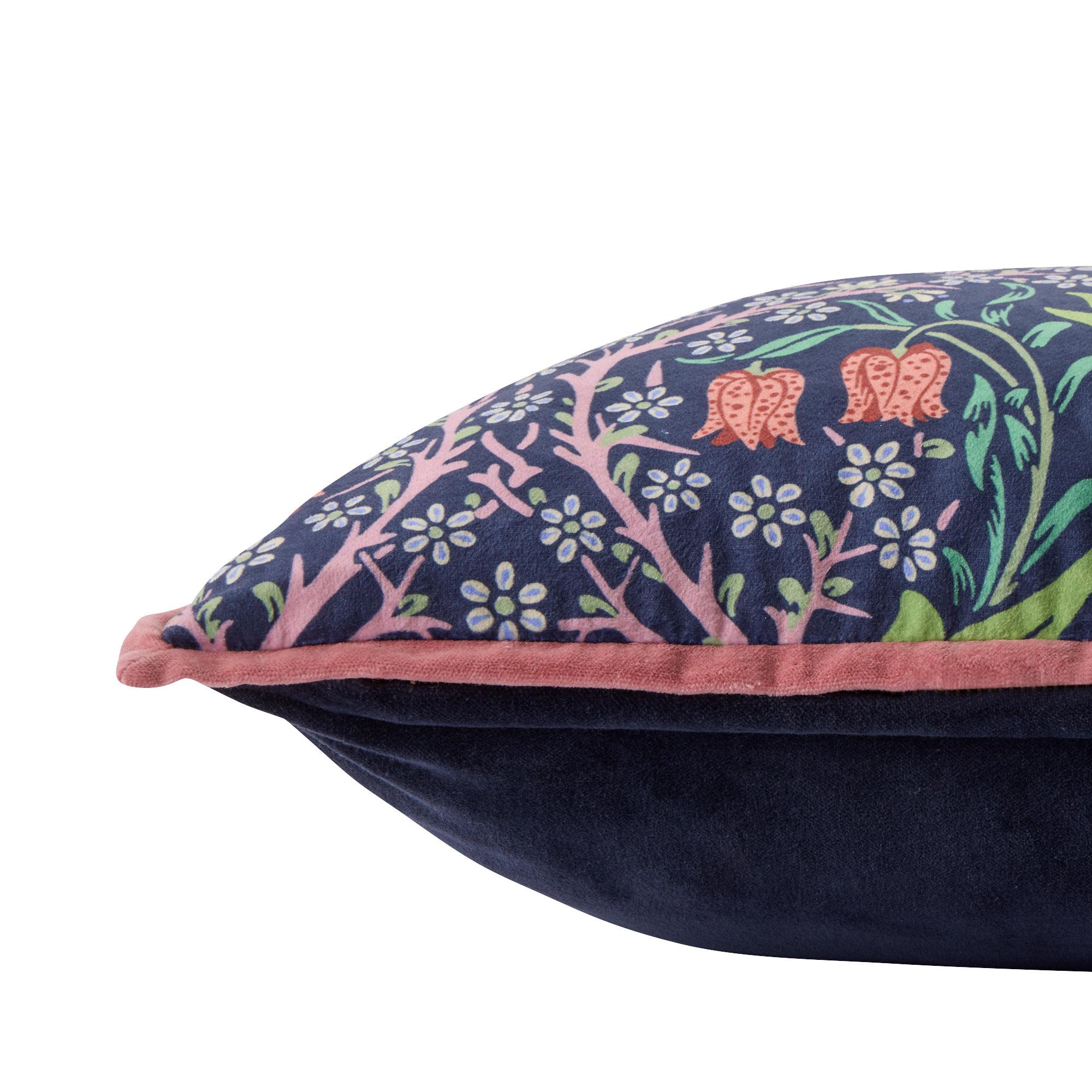 Habitat x Morris & Co. Blackthorn Cushion - Green - 43x43cm thumbnail 4