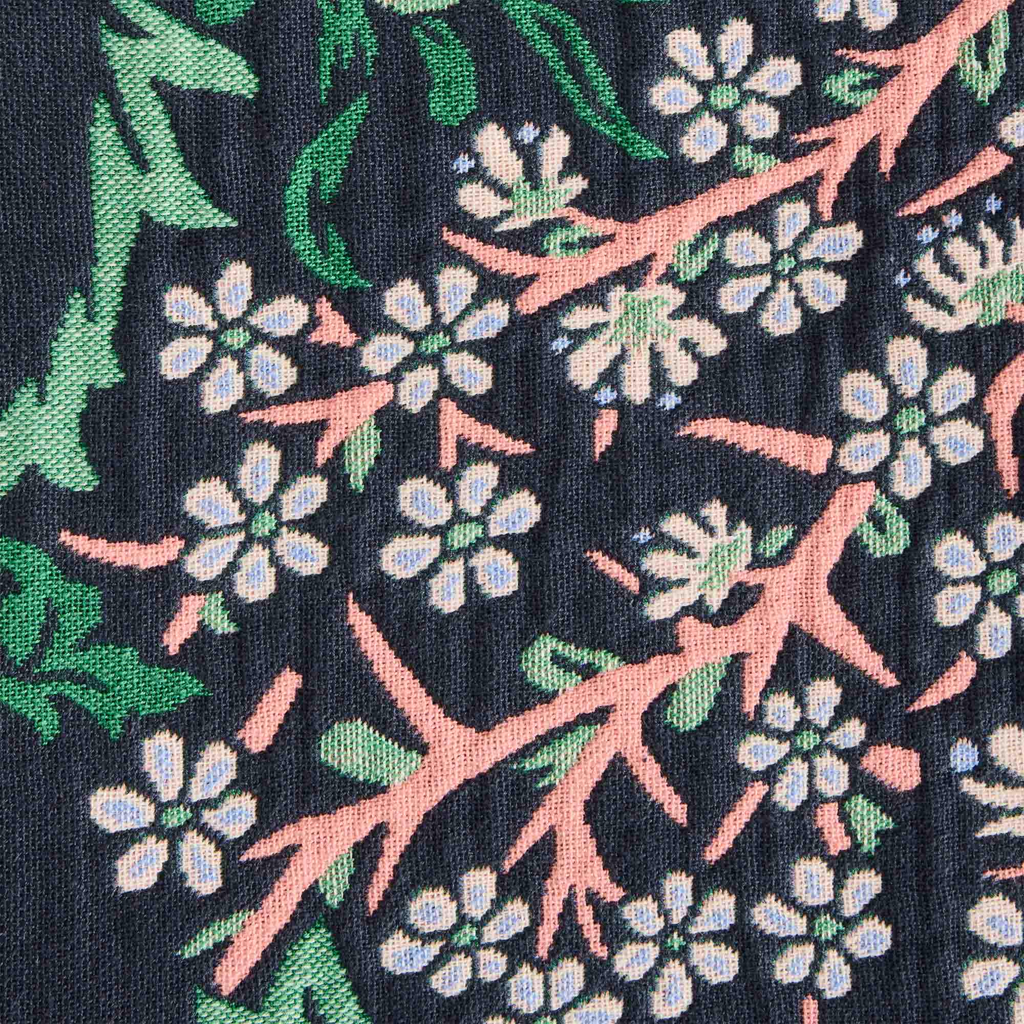 Habitat x Morris & Co. Blackthorn Throw - Green - 125x150cm thumbnail 4