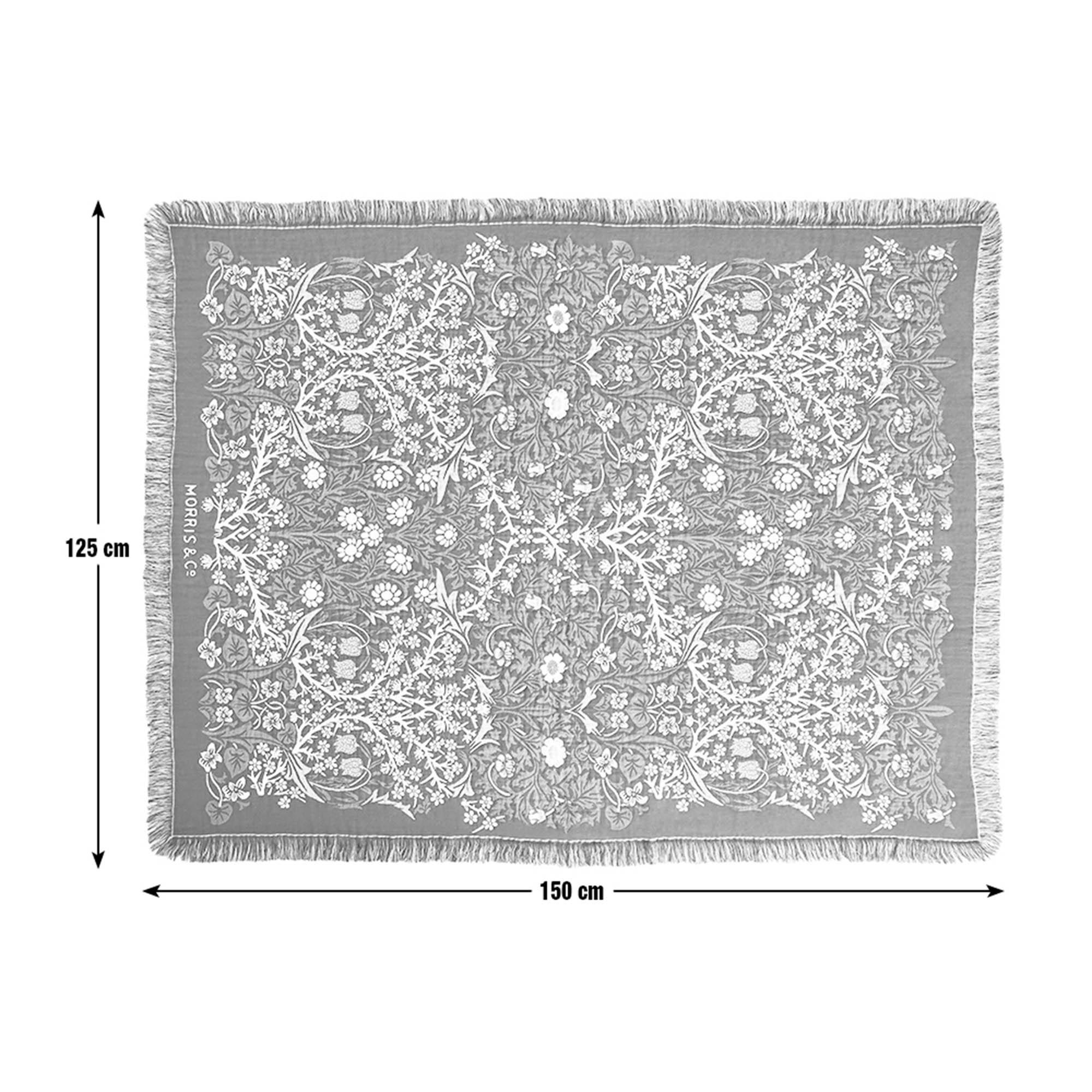 Habitat x Morris & Co. Blackthorn Throw - Green - 125x150cm thumbnail 5