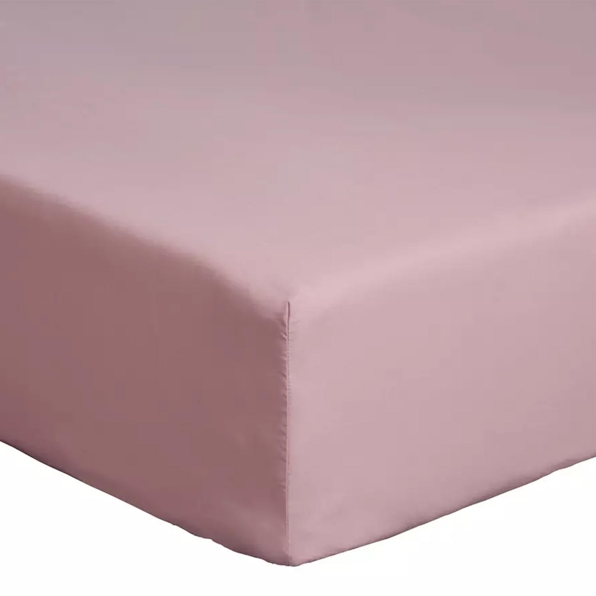 Habitat Cotton Rich 180 TC Pink Fitted Sheet