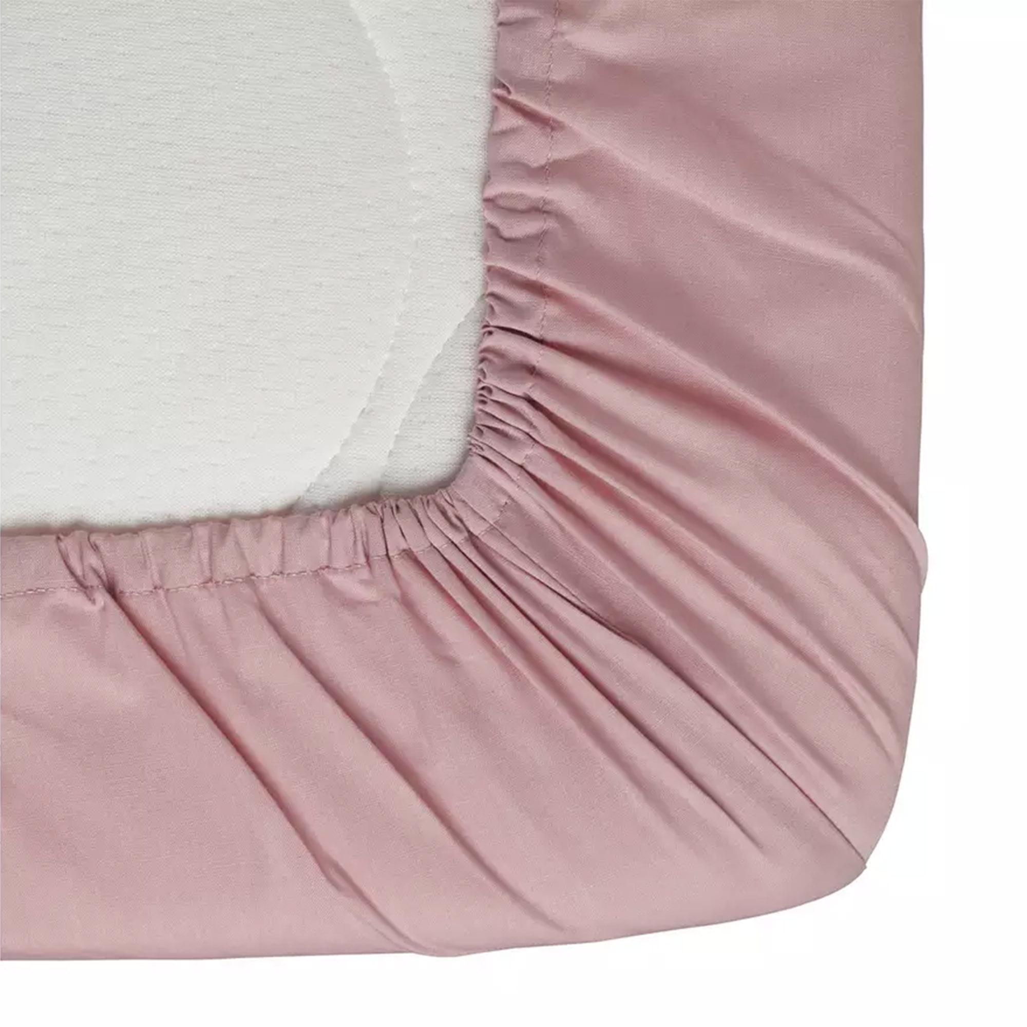 Habitat Cotton Rich 180 TC Pink Fitted Sheet thumbnail 2