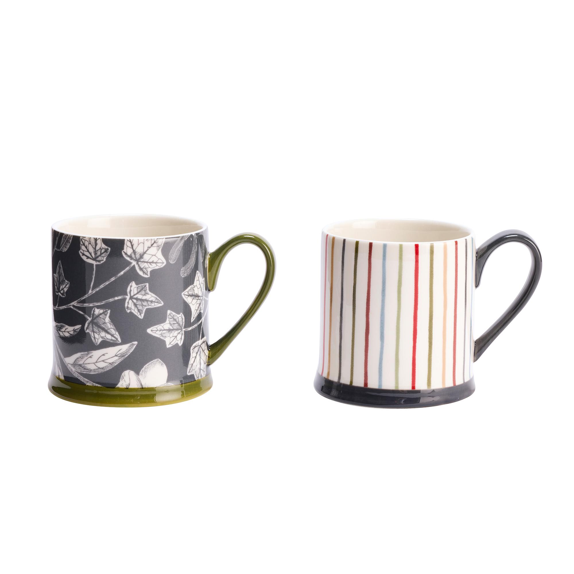 Habitat Floral & Stripe Tankard Mug Assortment