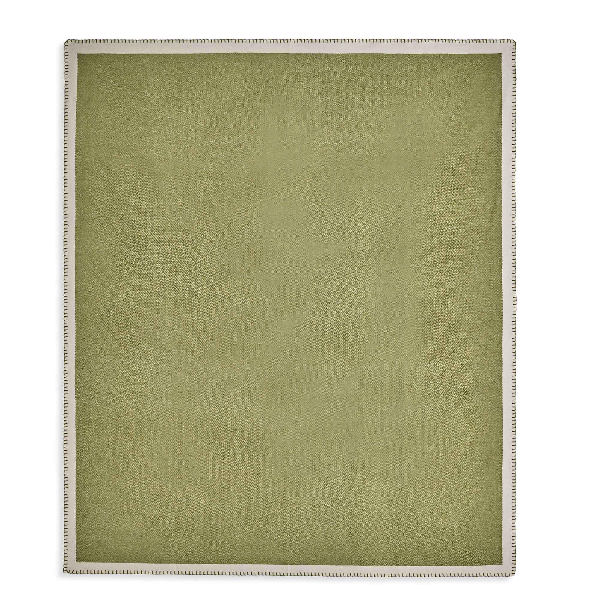 Habitat Blanket Stitch Throw - Green - 125x150 thumbnail 5