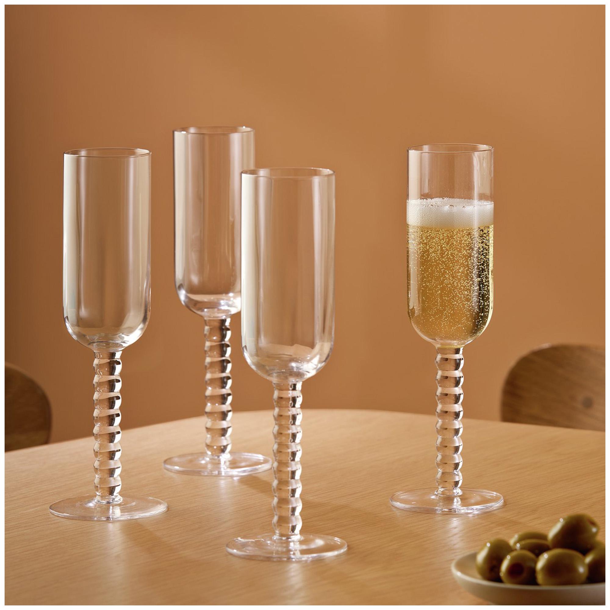 Habitat Bobbin Champagne Flute - Clear