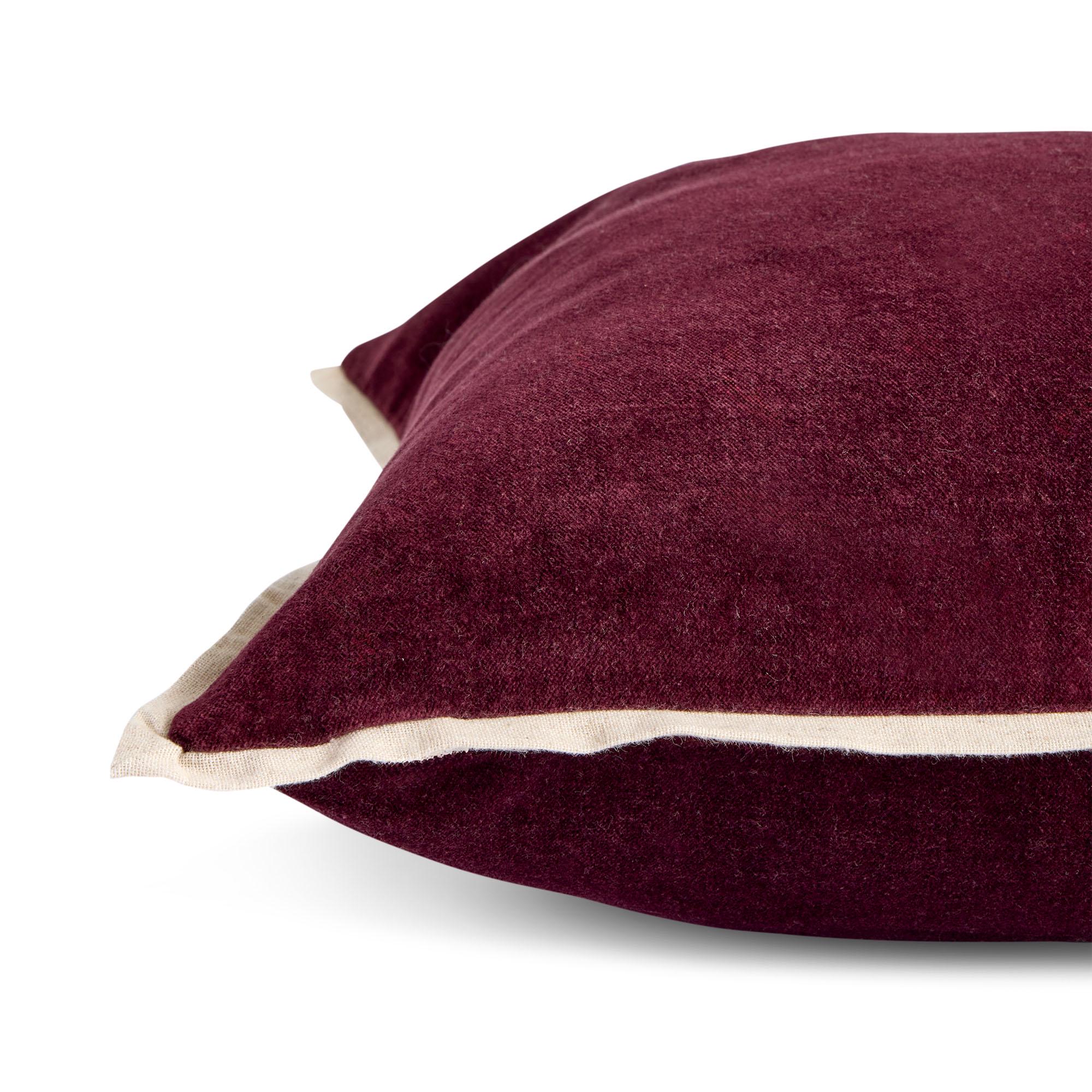 Habitat Cotton Velvet Cushion - Fig - 43x43 thumbnail 4