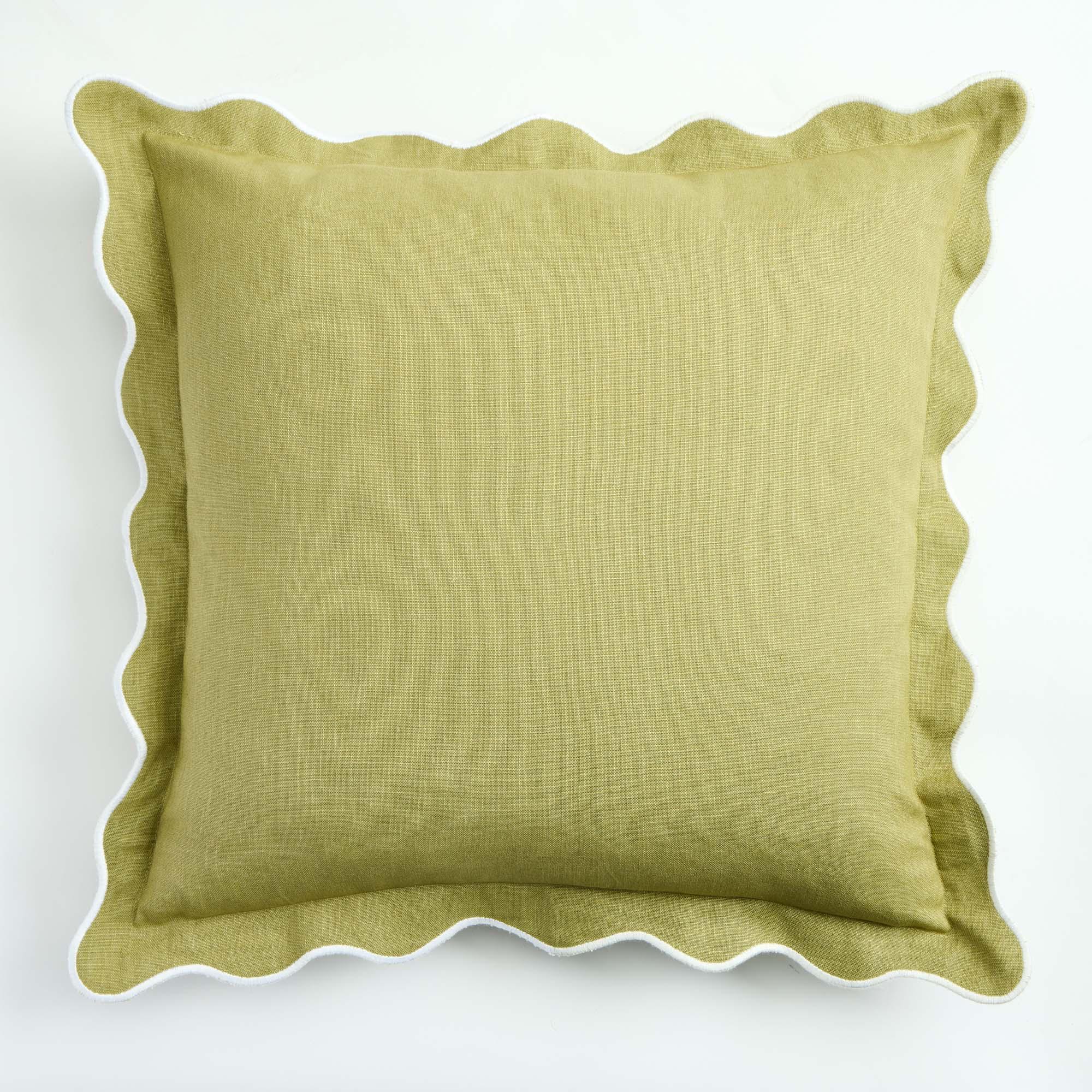 Habitat Scallop Cushion - Olive - 43x43