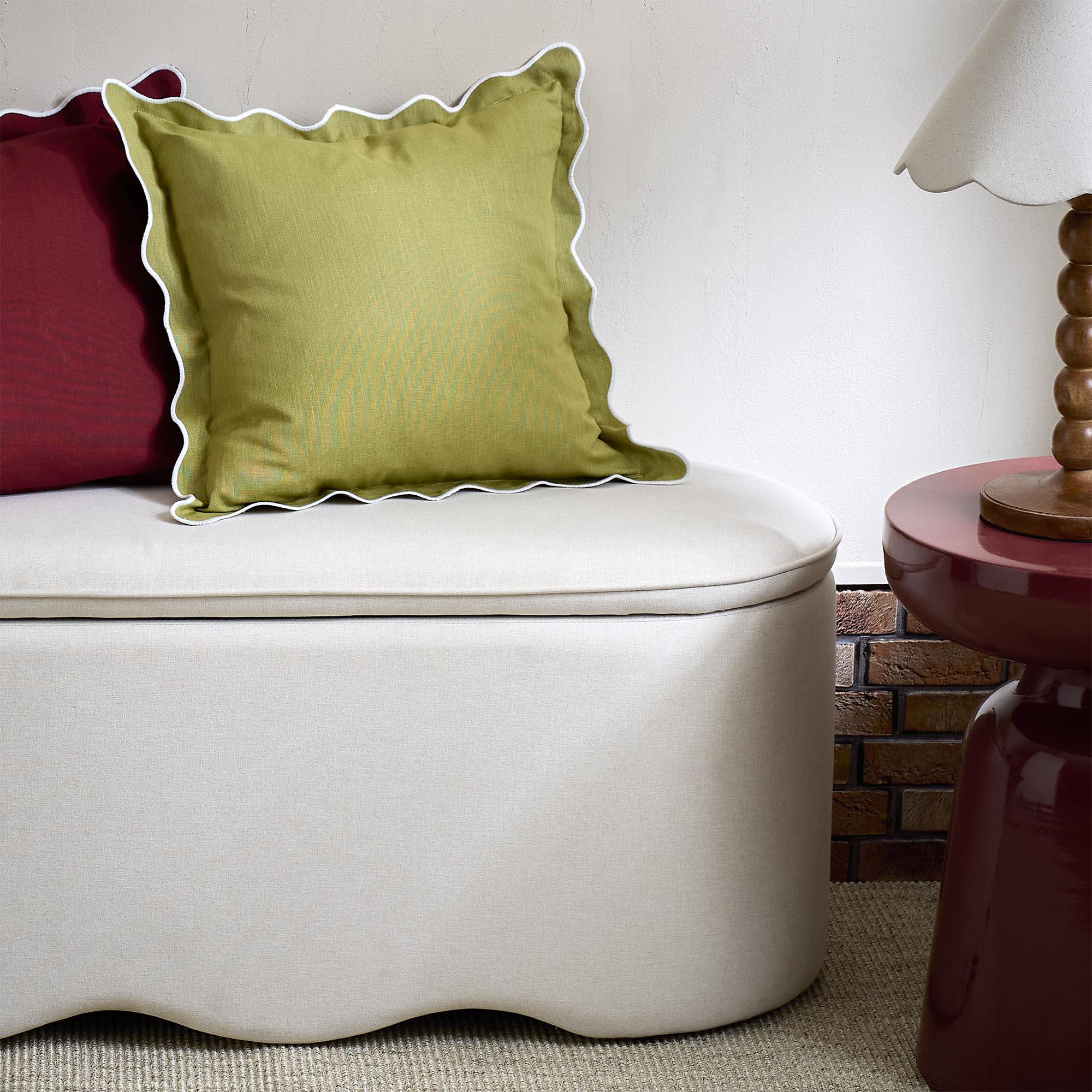 Habitat Scallop Cushion - Olive - 43x43 thumbnail 2