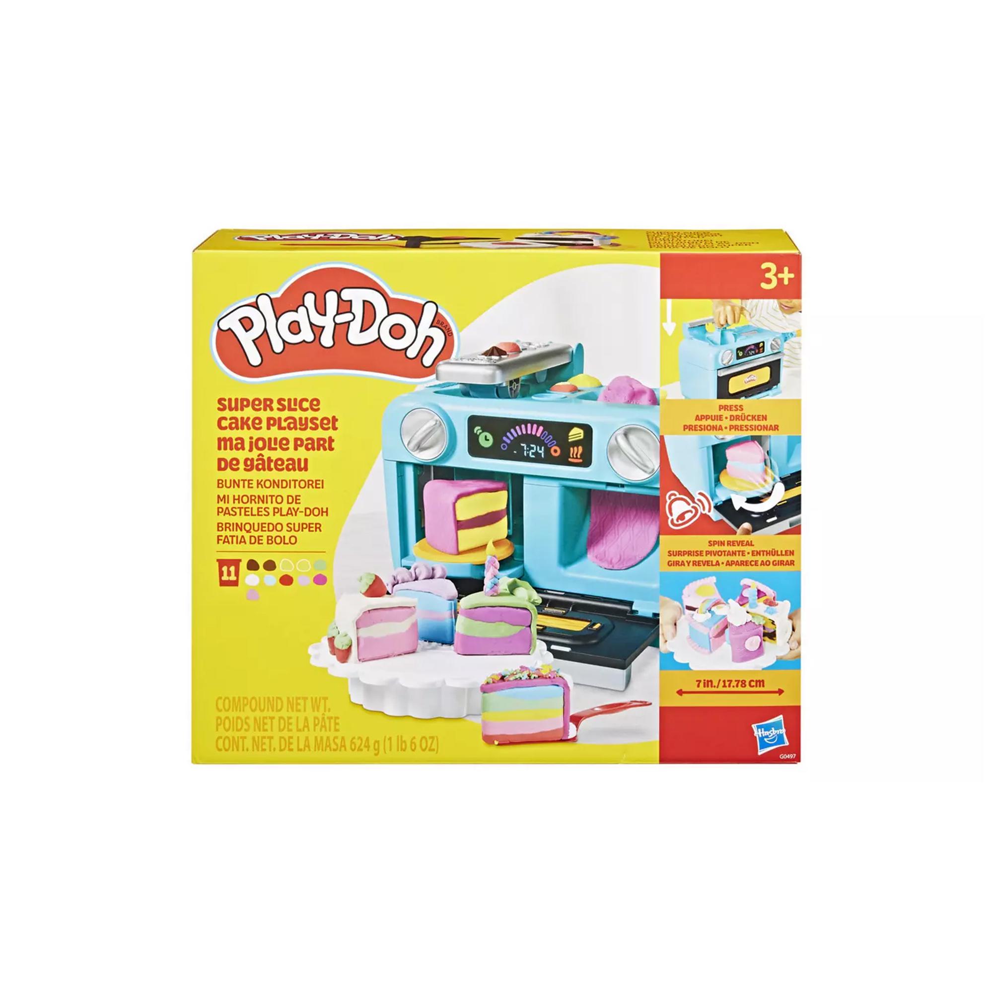 Play-Doh Super Slice Cake Playset with 11 Tubs & Accessories