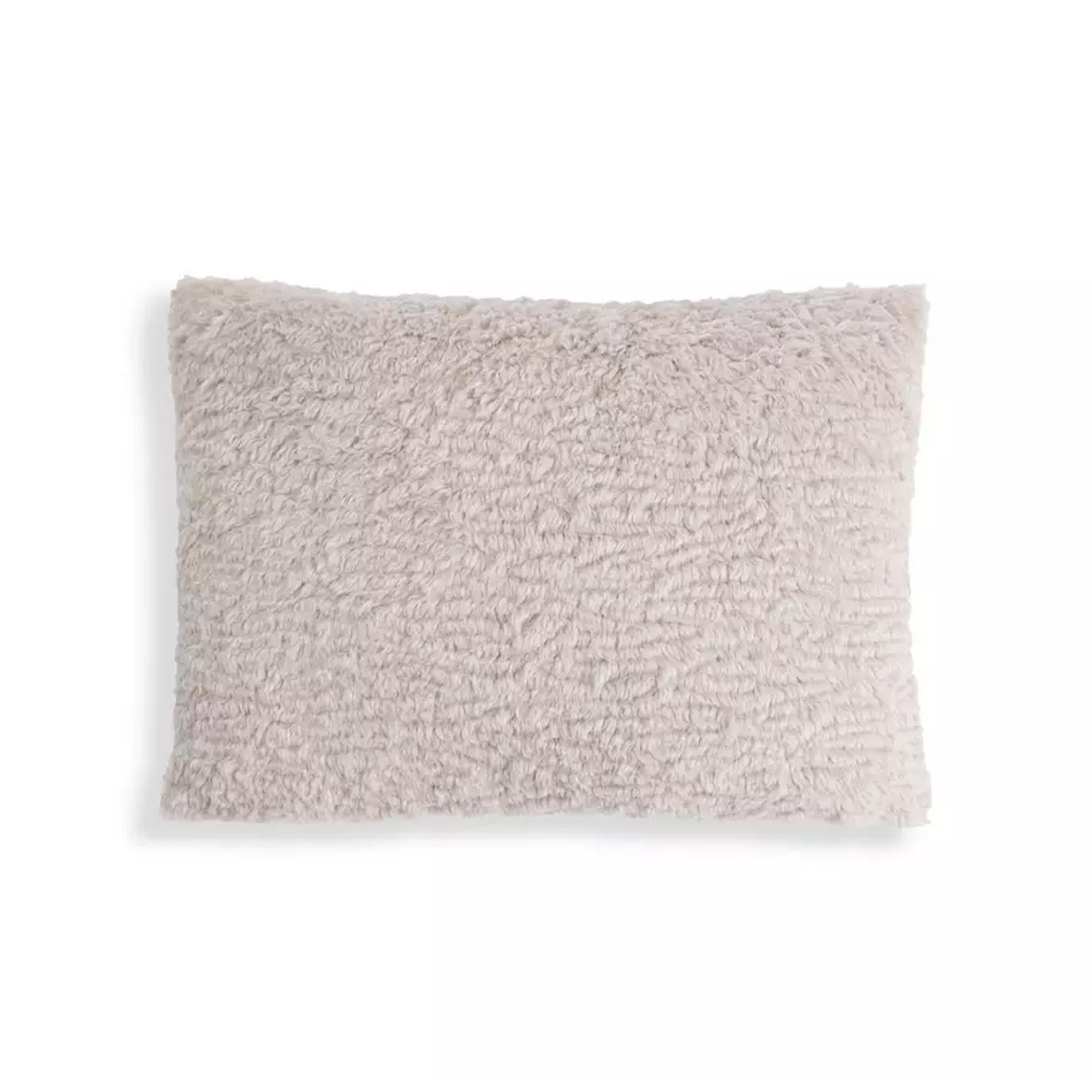 Habitat Faux Shearling Cushion - Grey - 55x40cm thumbnail 2