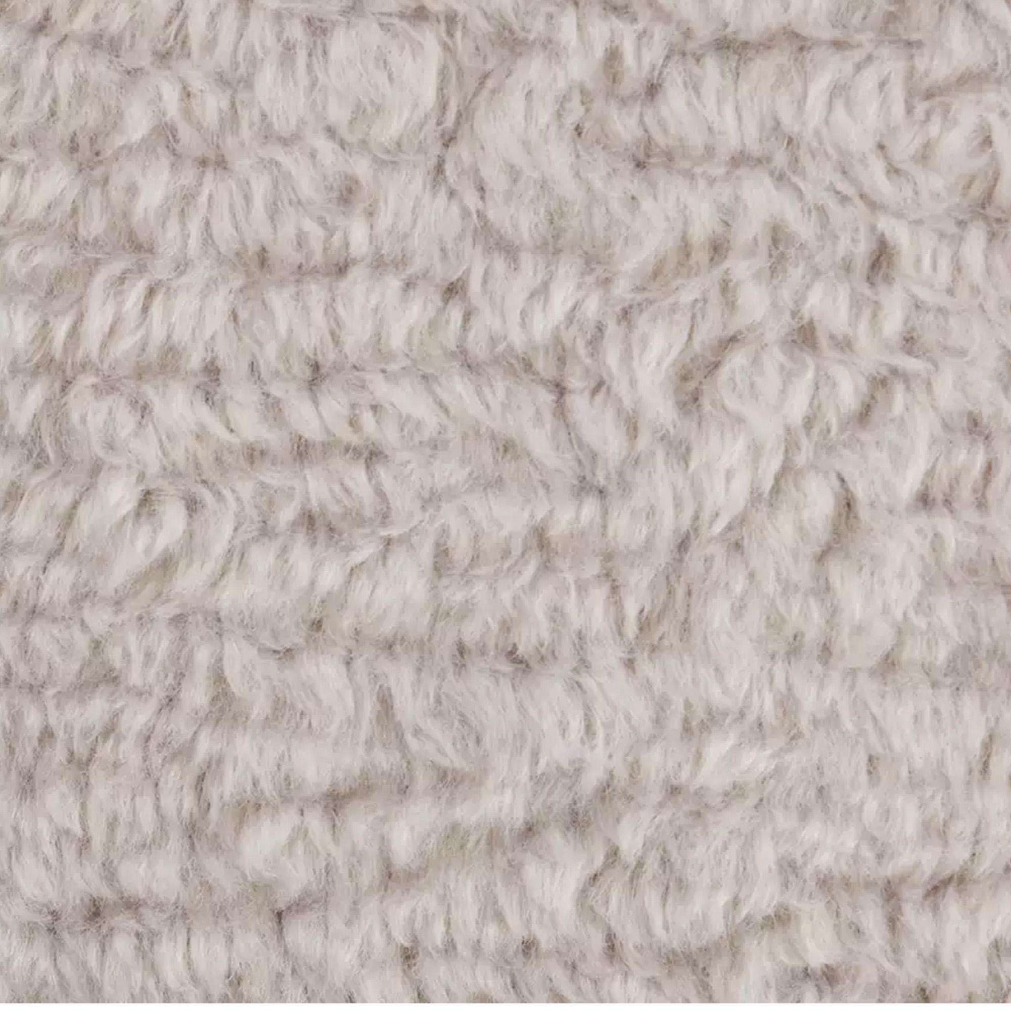 Habitat Faux Shearling Cushion - Grey - 55x40cm thumbnail 4