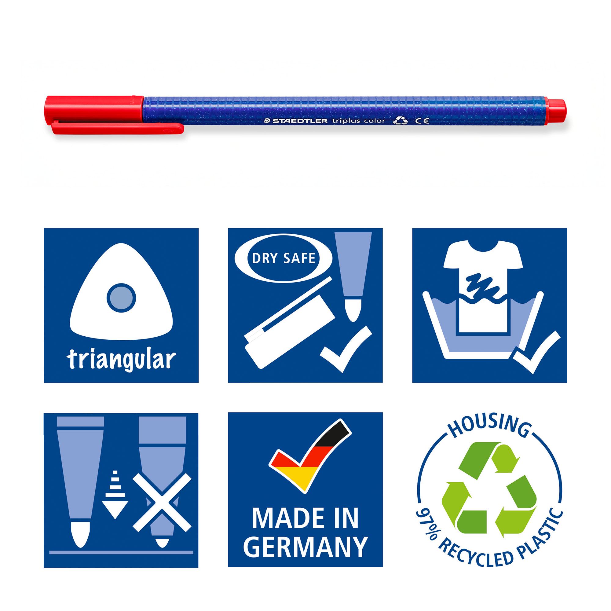 Staedtler Triplus Pack of 10 Fibre-Tip Pen thumbnail 5