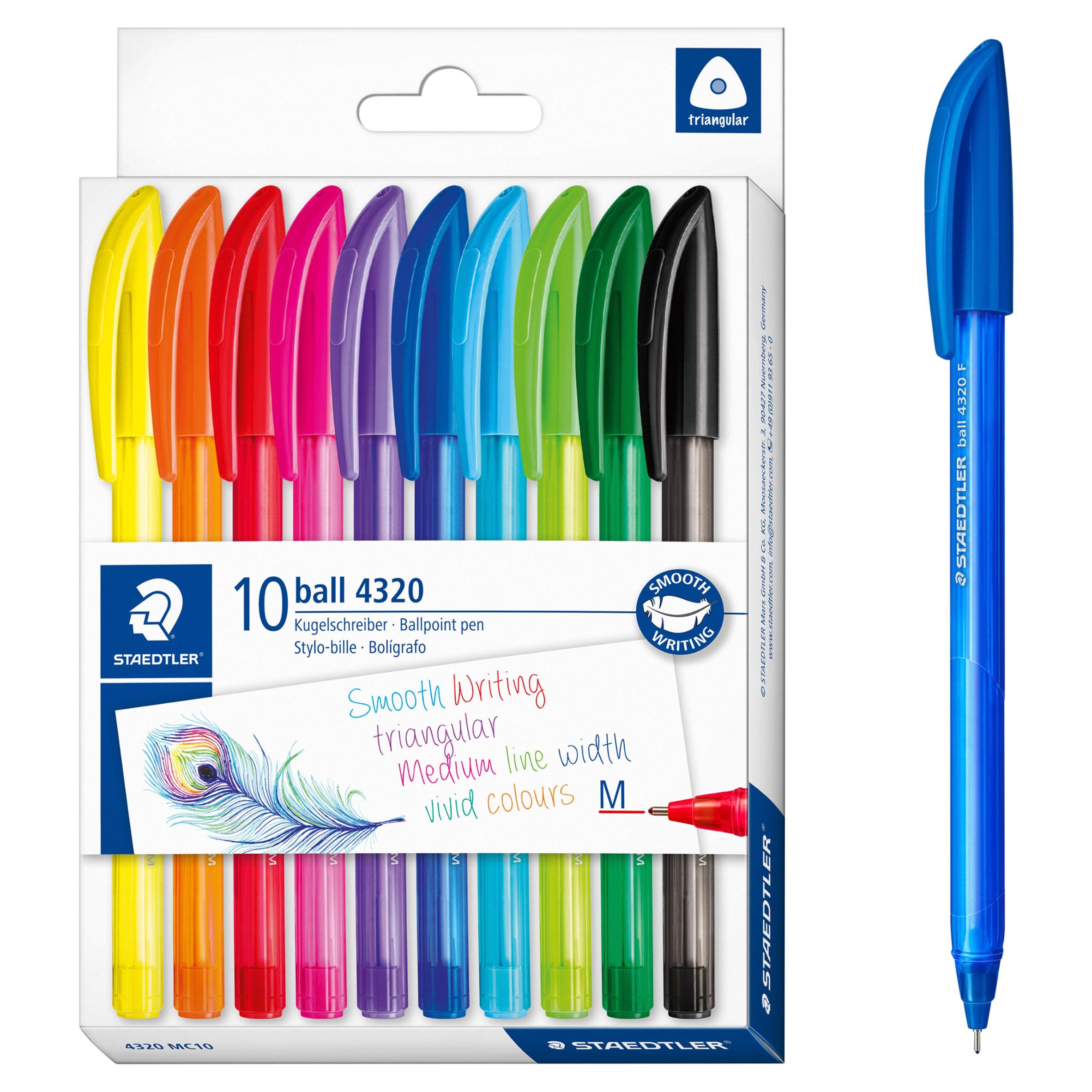 Staedtler Pack of 10 Rainbow Ballpoint Pens thumbnail 2