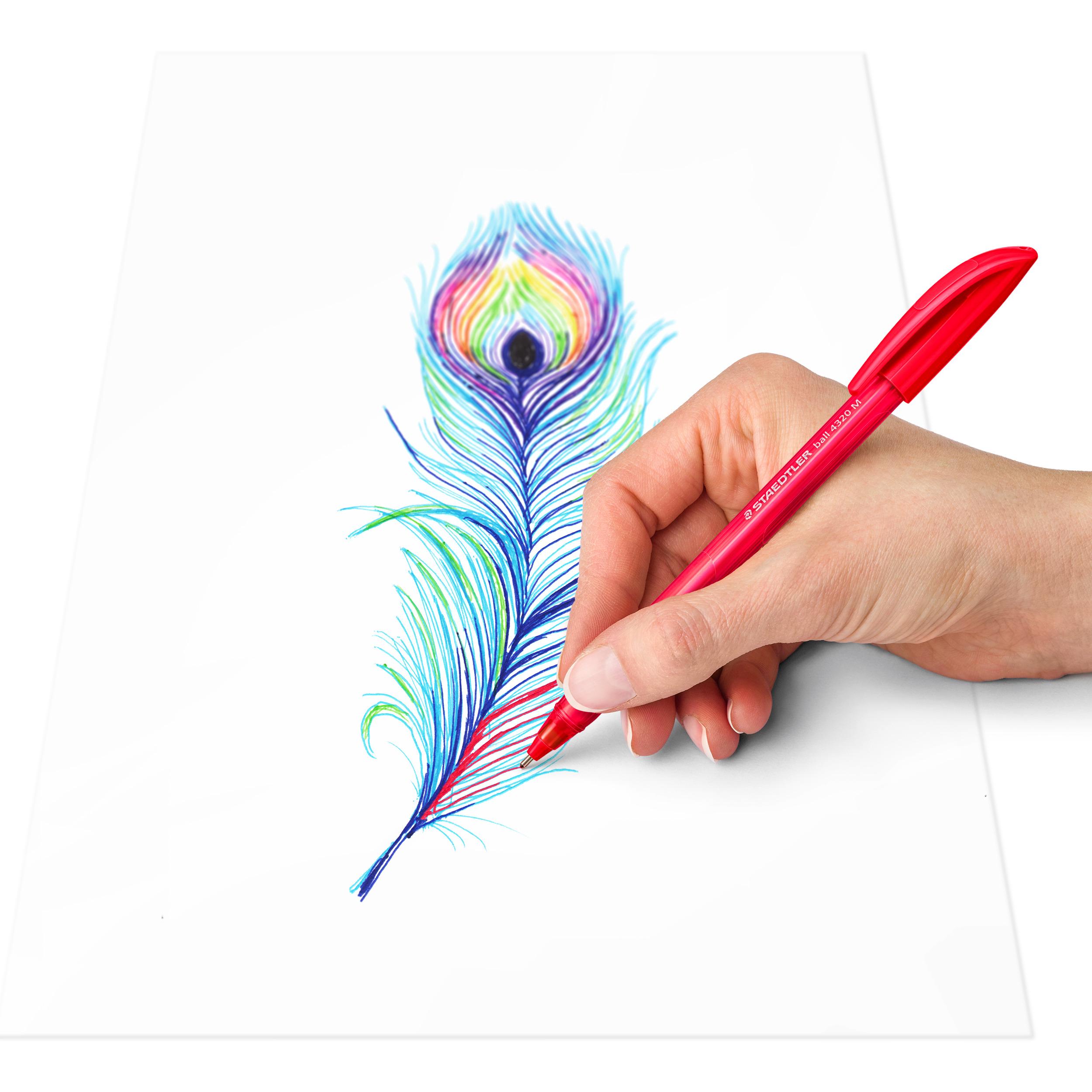 Staedtler Pack of 10 Rainbow Ballpoint Pens thumbnail 3