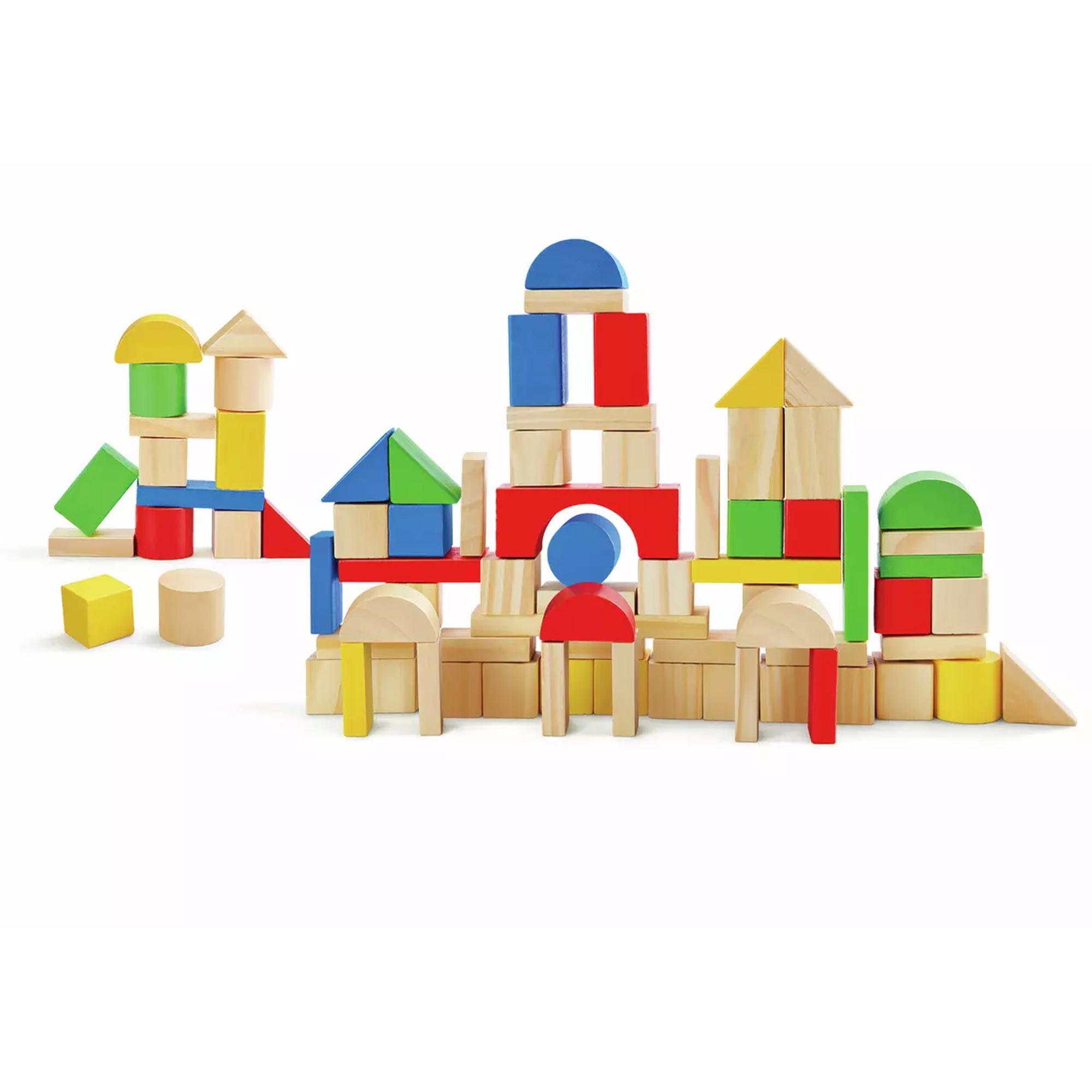 Chad Valley PlaySmart Wooden Block Set - 80 Pieces thumbnail 5