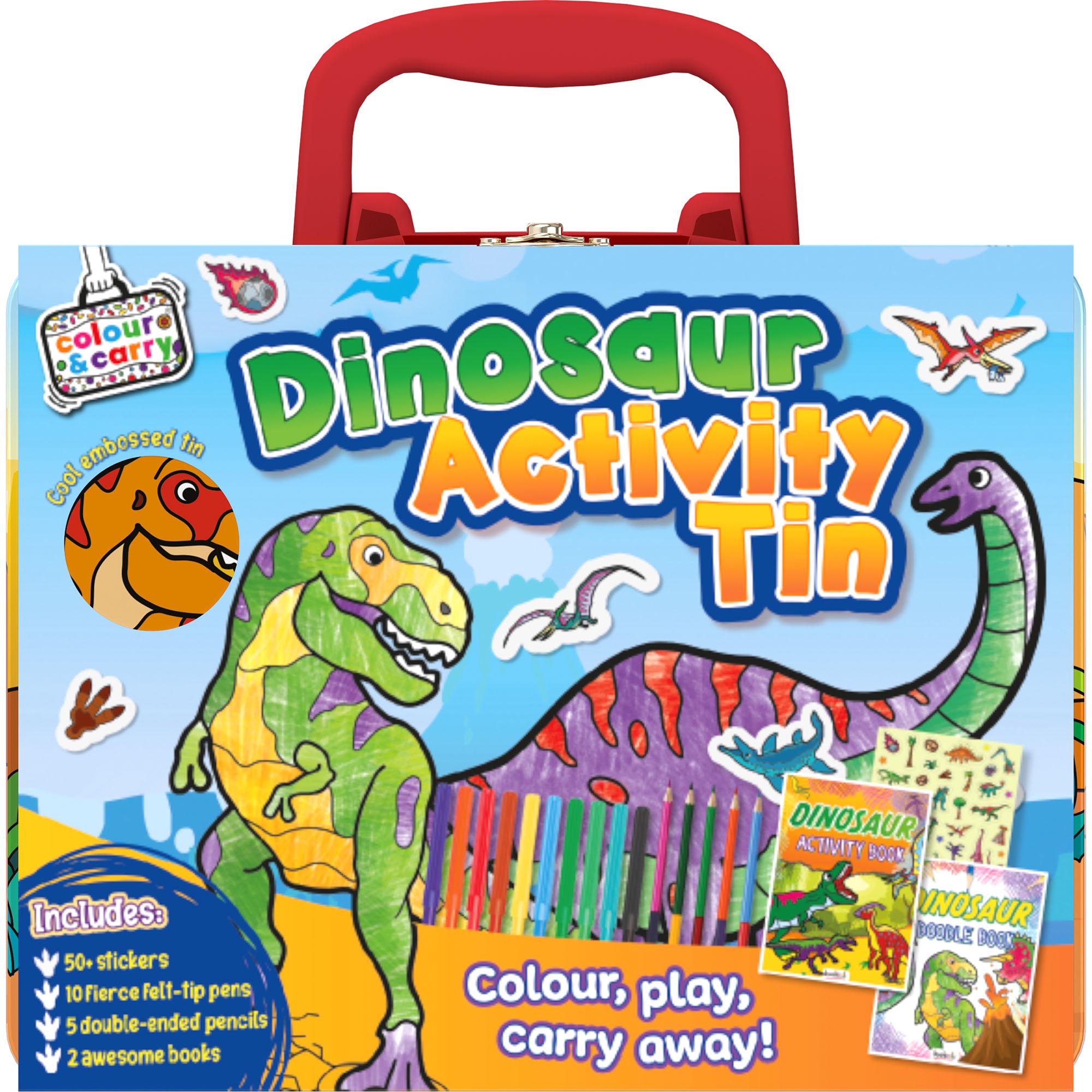 Bookoli Tin Activity Cases: Dinosaur Activity Tin