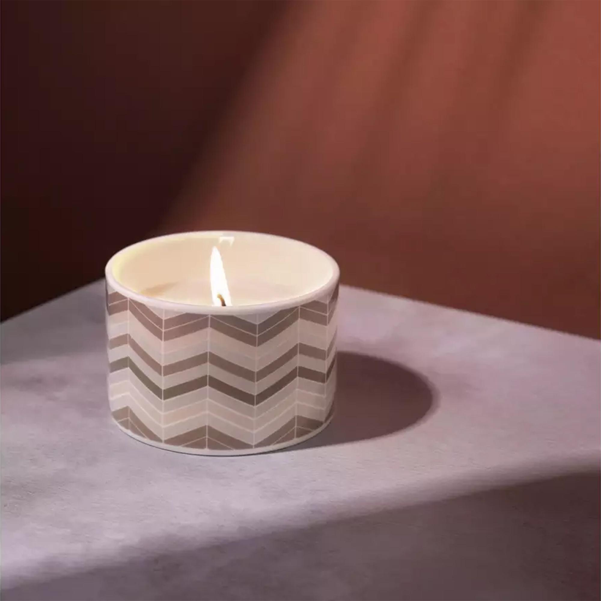 Wax Lyrical Fired Earth Ceramic Candle - Darjeeling & Damask Rose