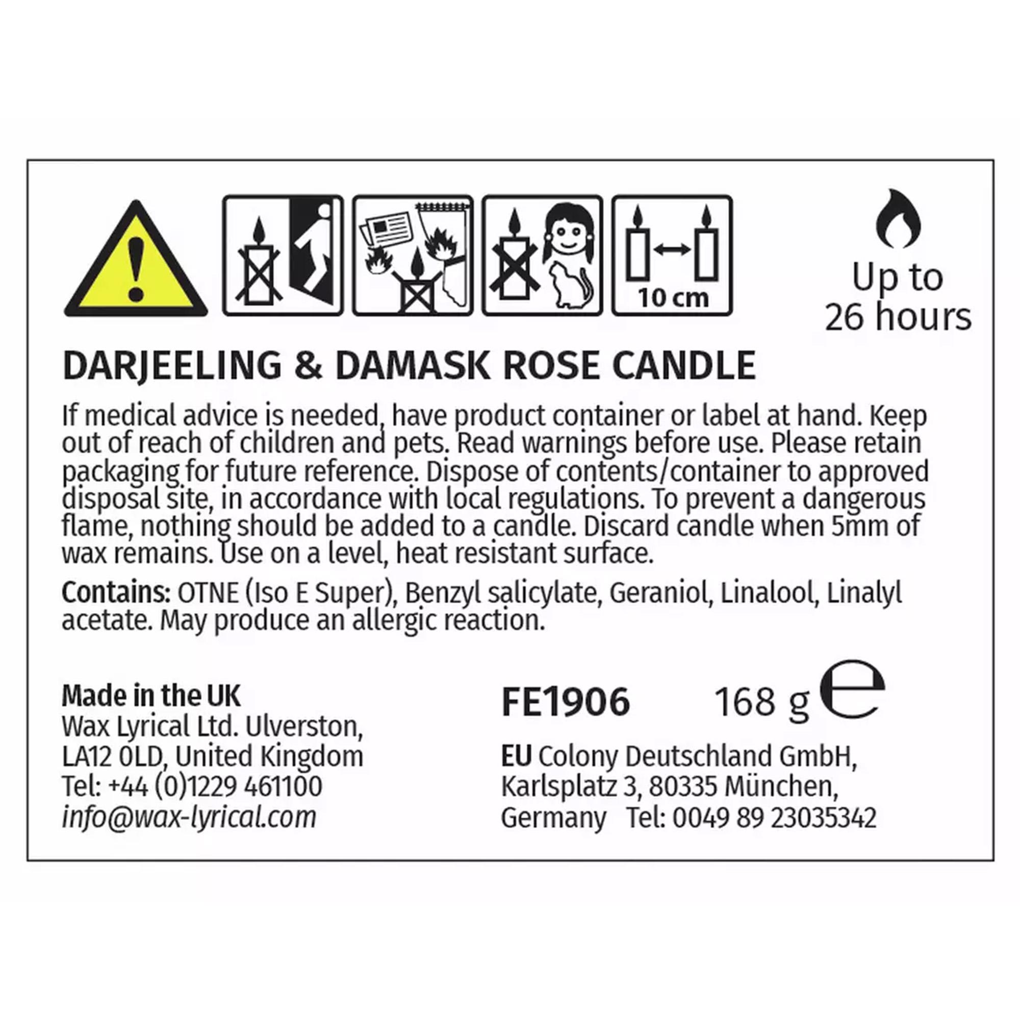 Wax Lyrical Fired Earth Ceramic Candle - Darjeeling & Damask Rose thumbnail 4
