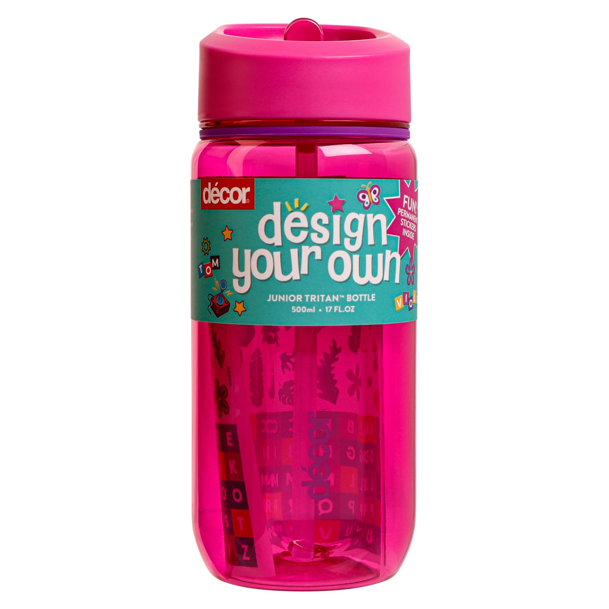 Decor Pink Personalised Kids Bottle - 500ml