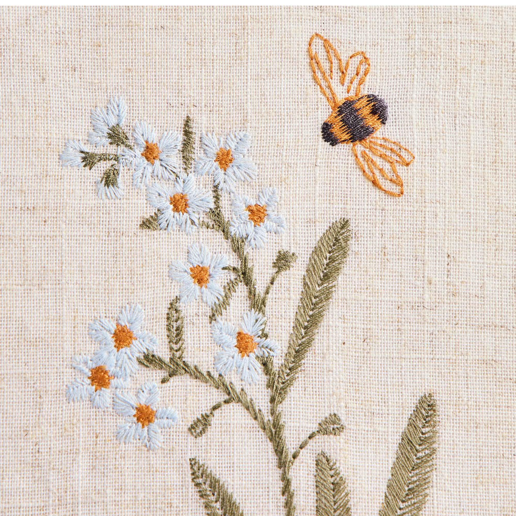 Sainsbury's Home Floral Stems Embroidered Cushion - 43x43 thumbnail 5