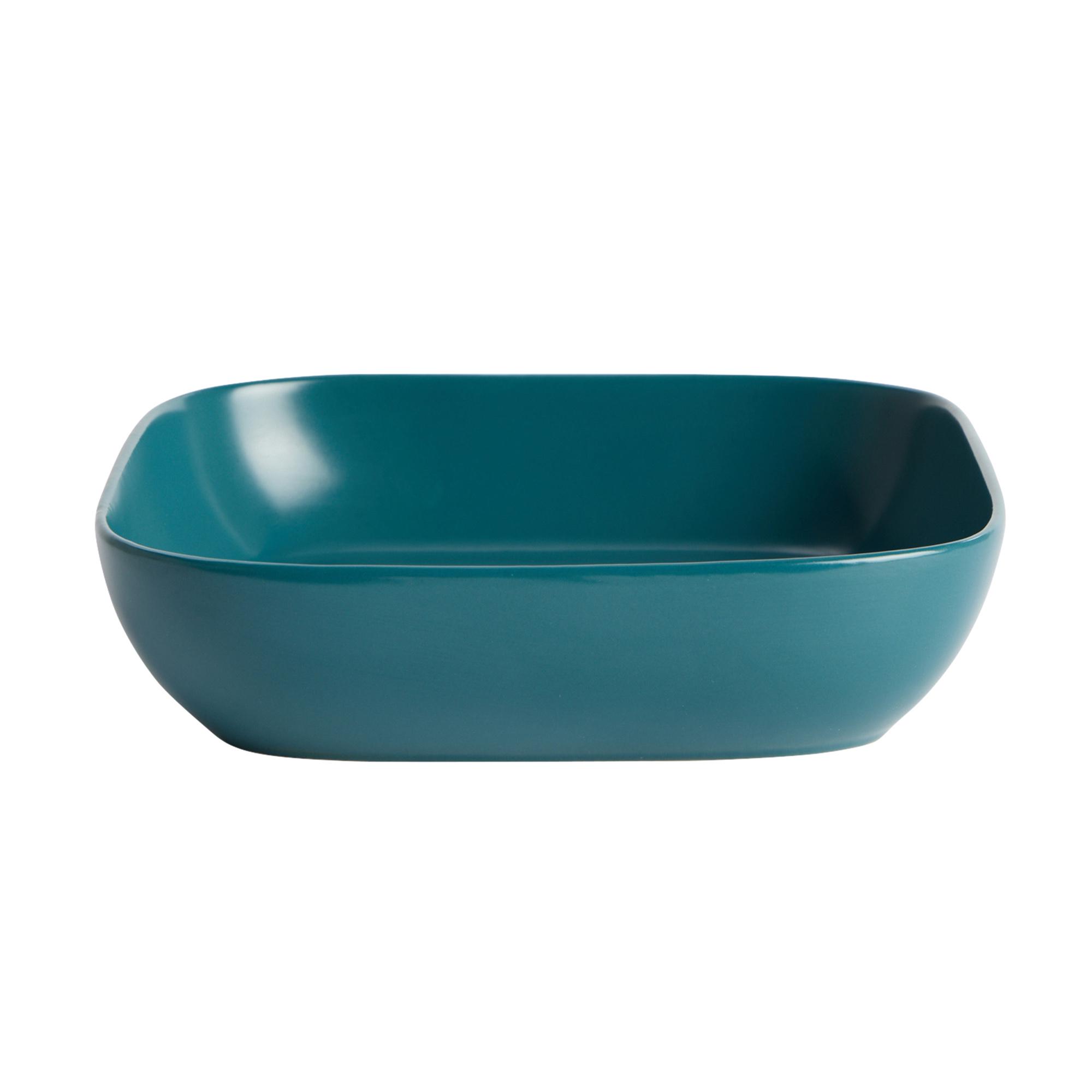 Habitat Matte Square Pasta Bowl - Teal