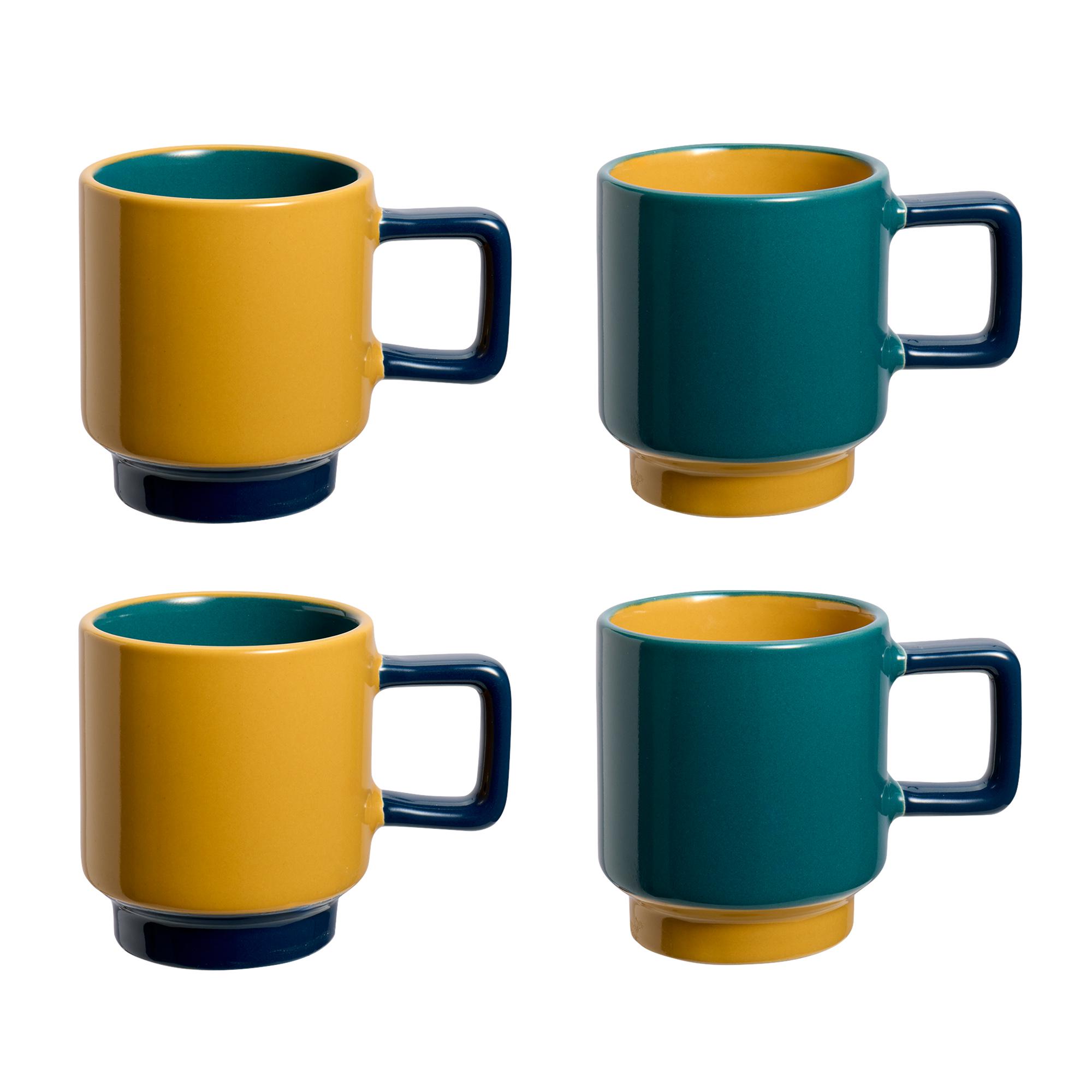Habitat Colour Block Stacking Espresso Assortment