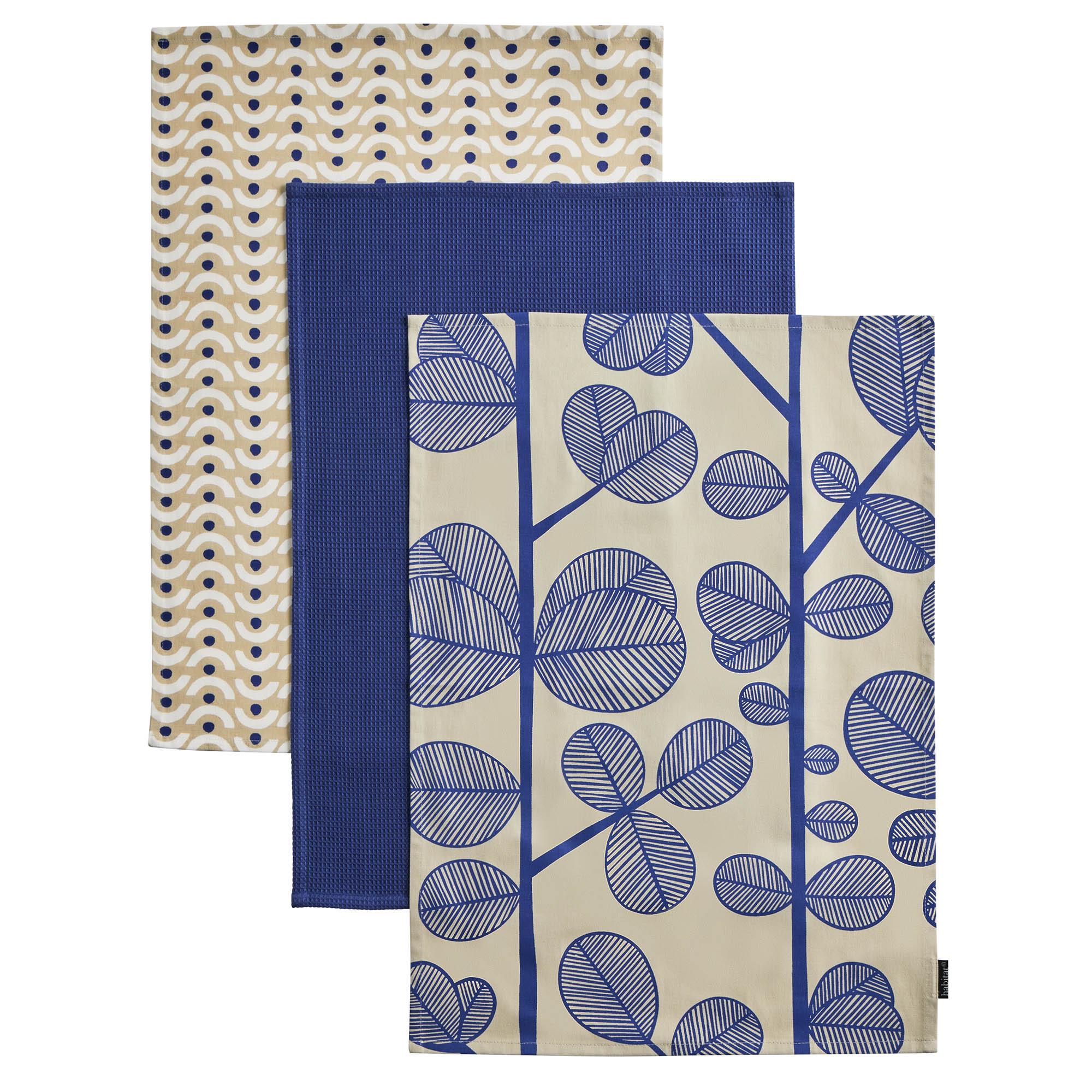 Habitat Pack of 3 Stem & Wiggle Tea Towel thumbnail 3