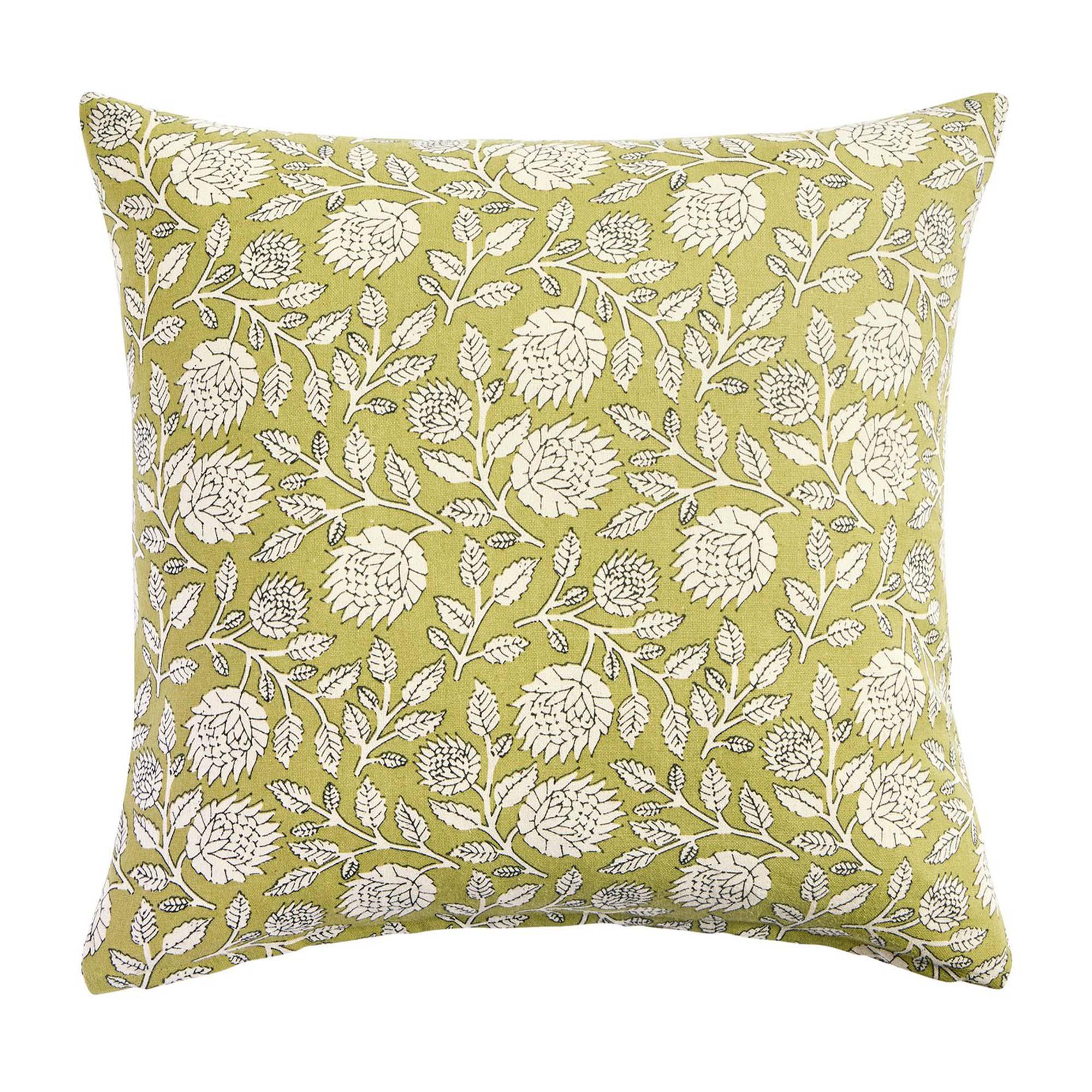 Sainsbury's Home Woodblock Floral Cushion - 43x43