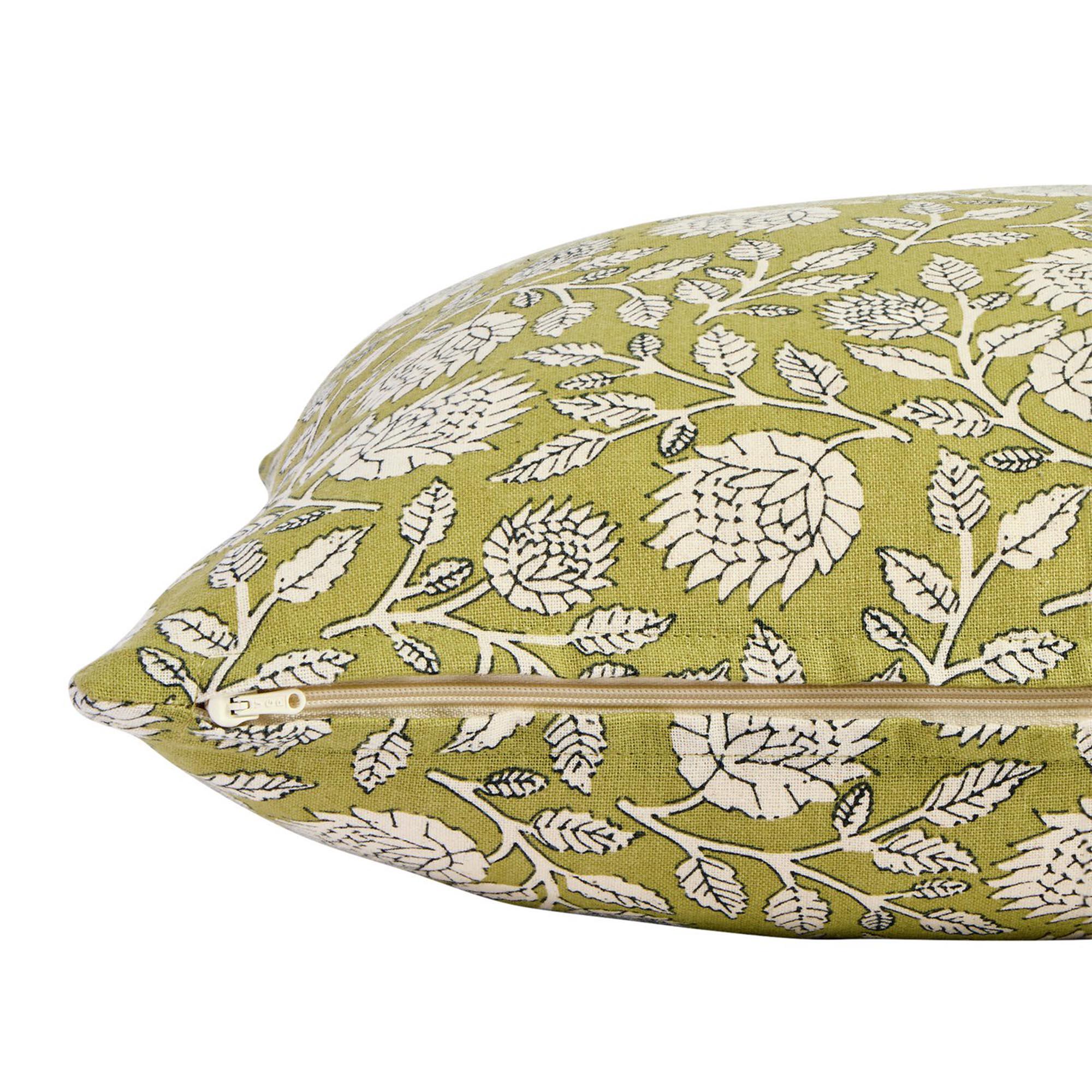 Sainsbury's Home Woodblock Floral Cushion - 43x43 thumbnail 2