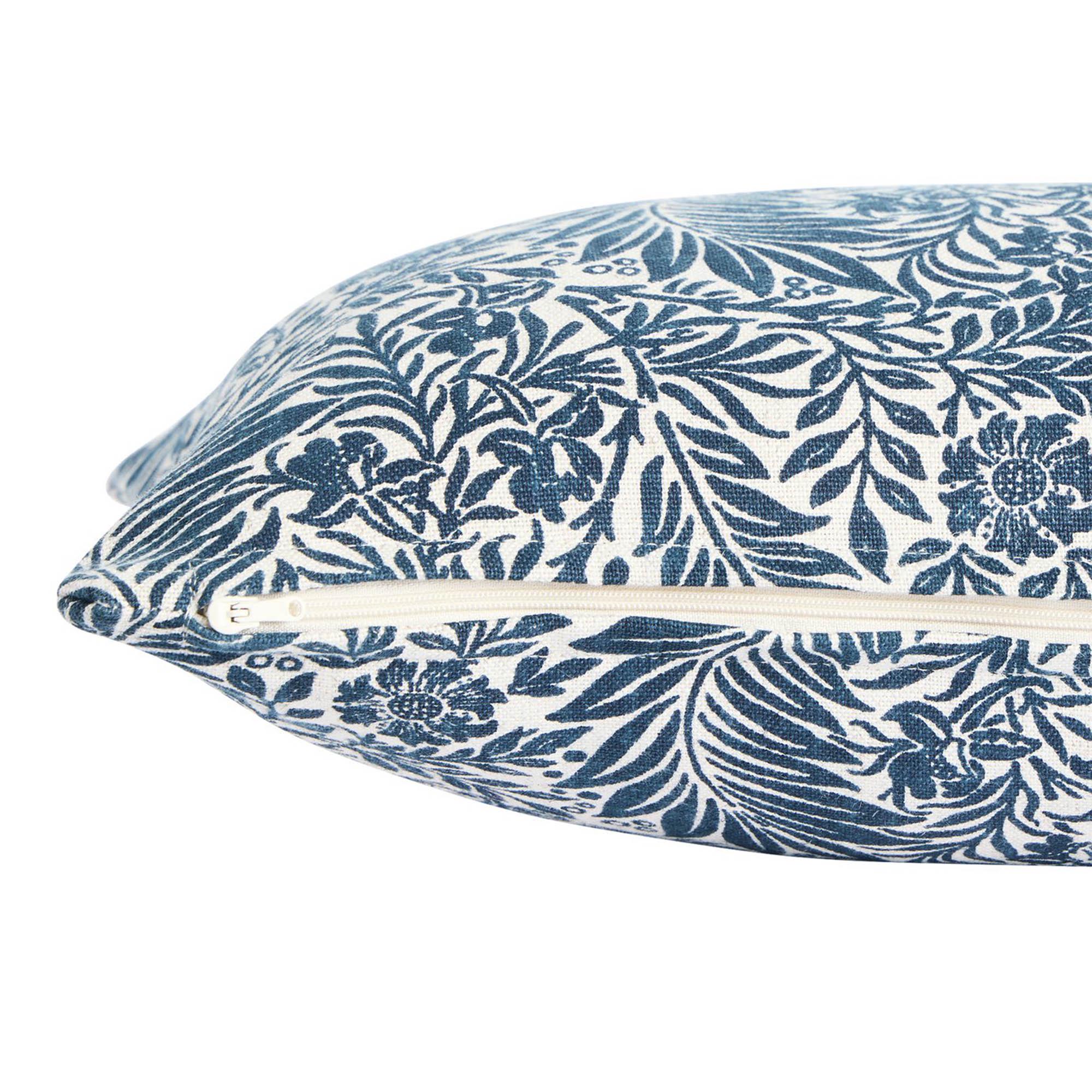 Sainsbury's Home Lino Floral Lumbar Cushion - Navy - 30x80 thumbnail 3