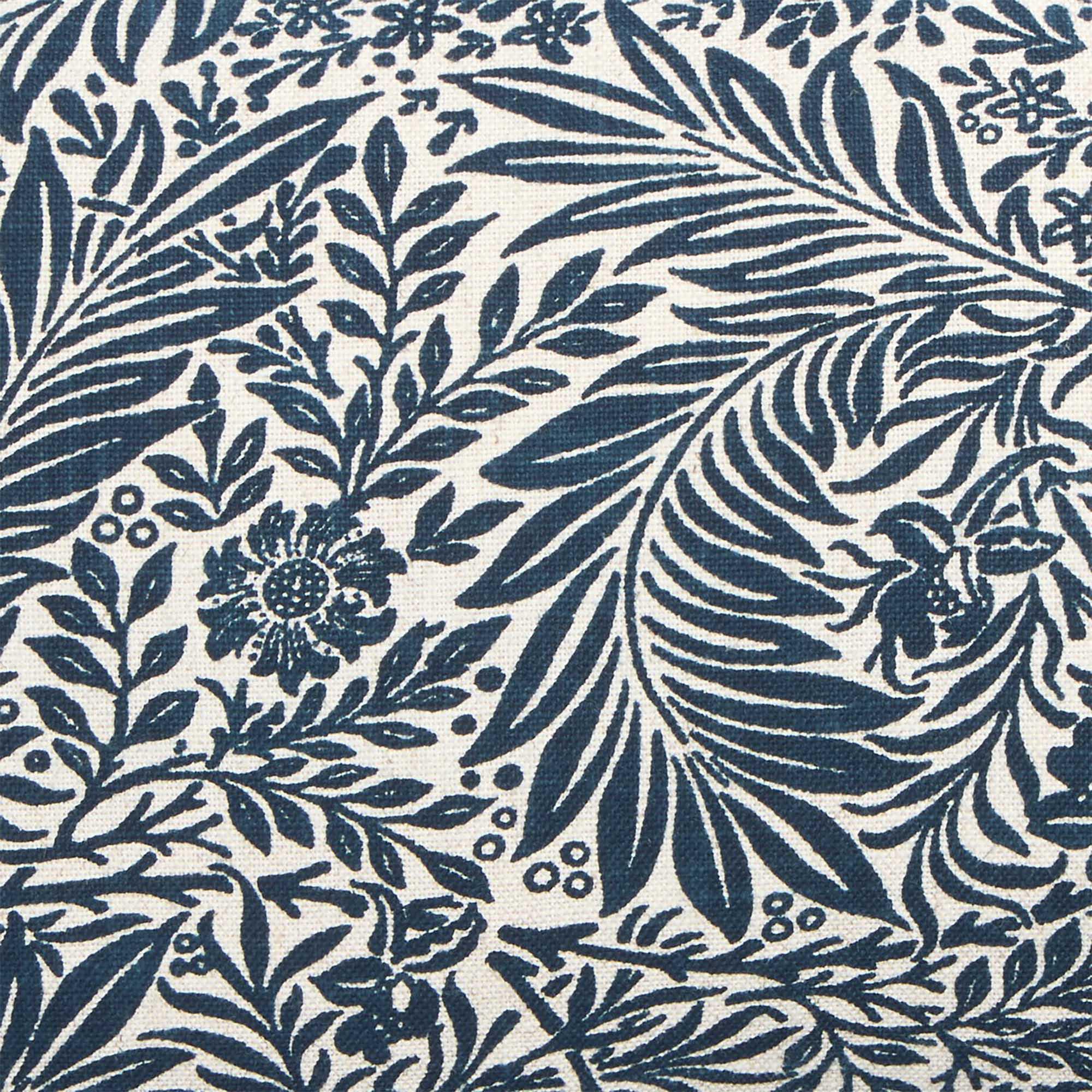 Sainsbury's Home Lino Floral Lumbar Cushion - Navy - 30x80 thumbnail 4
